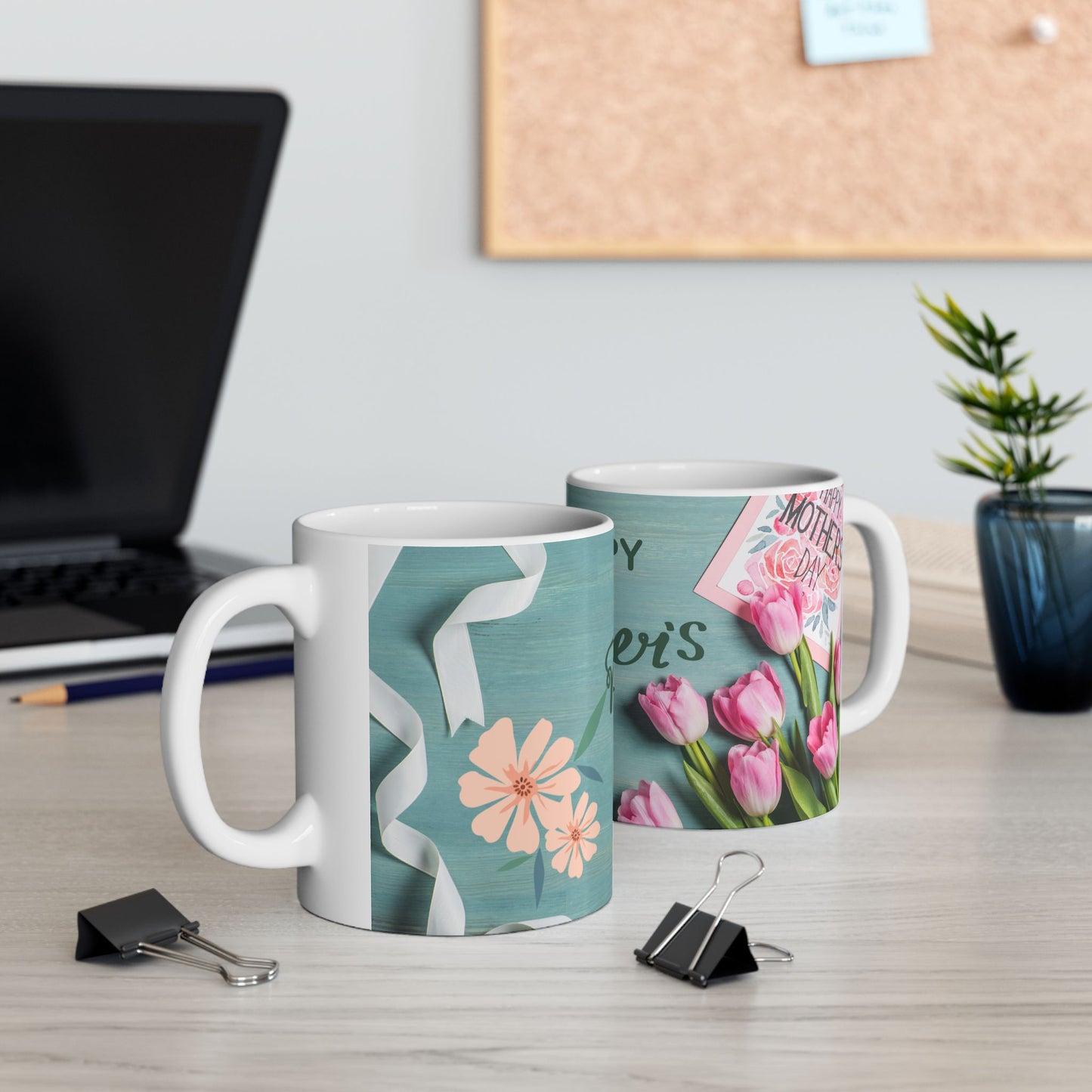 Happy Mother's Day Floral Ceramic Mug | Perfect Gift for Moms | 11oz