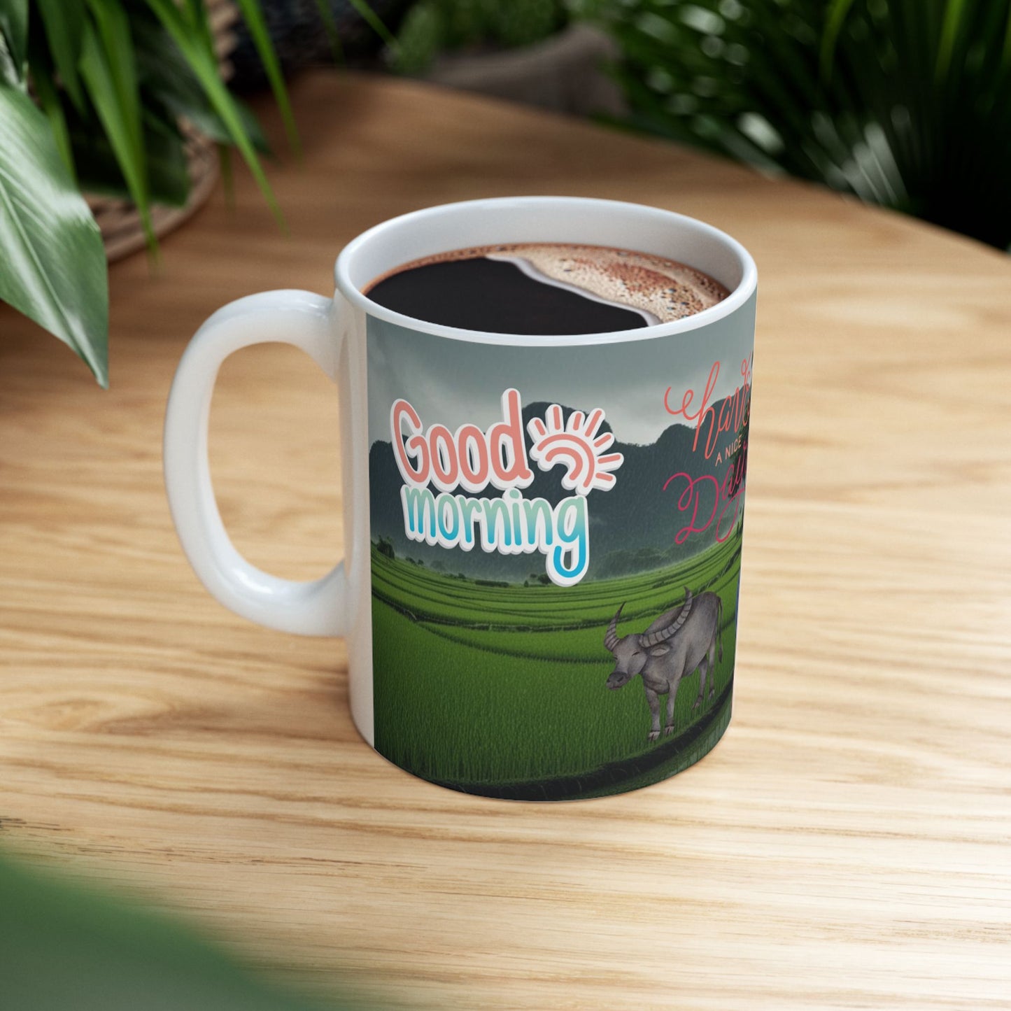 Have a Nice Day Ceramic Mug – 11oz Coffee Cup for Nature Lovers