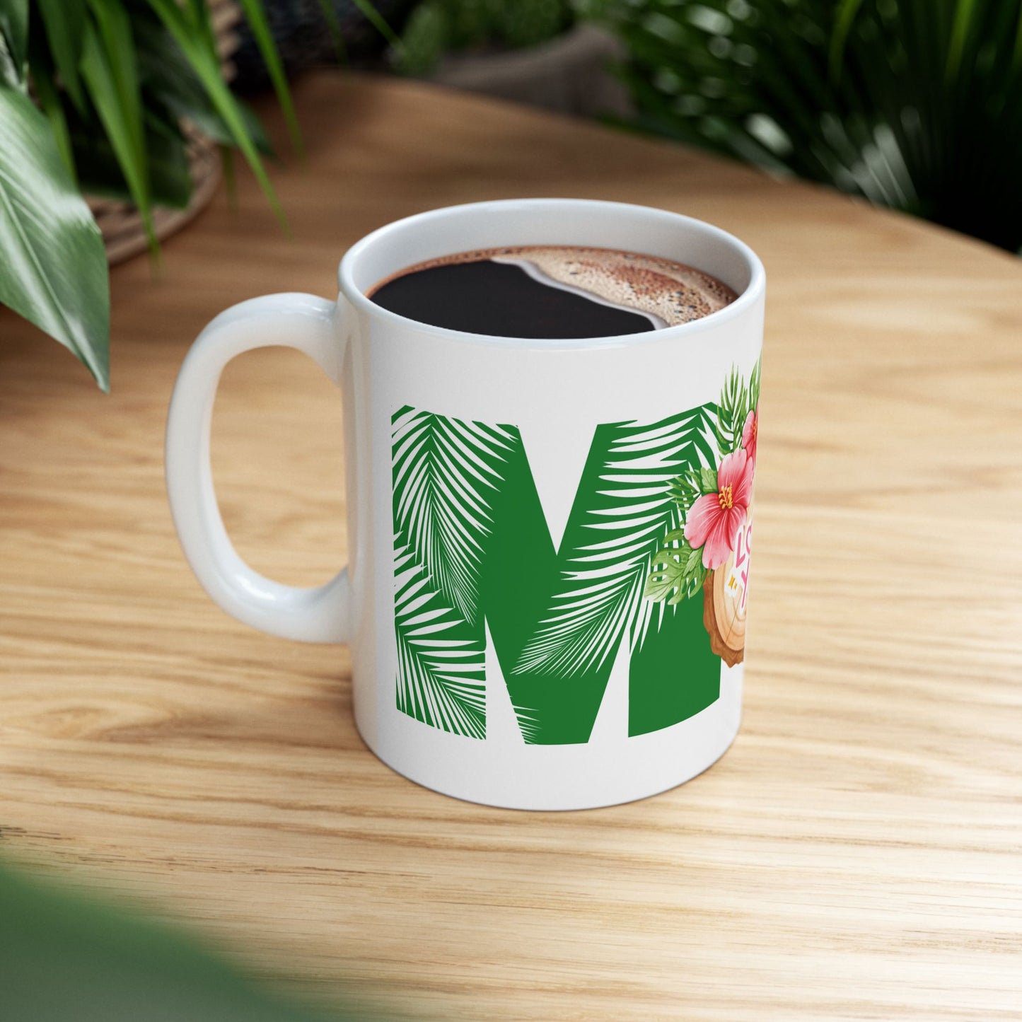 Tropical Love You Ceramic Mug - Perfect Gift for Summer Celebrations