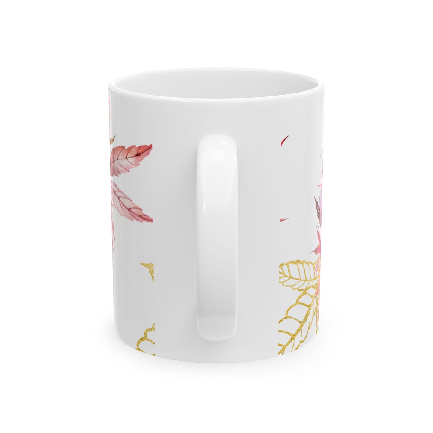 Elegant Floral Ceramic Mug - 11oz