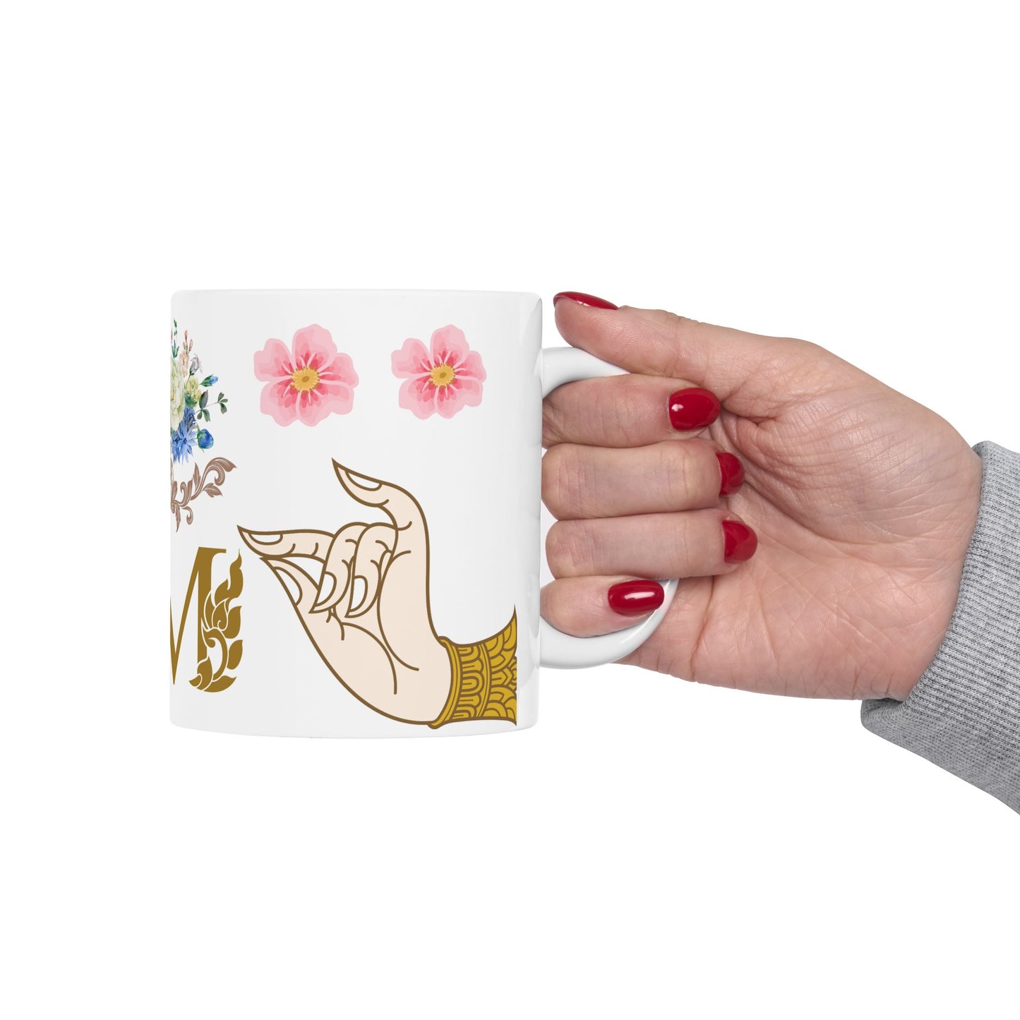 Floral Love for Mom Ceramic Mug - Perfect Gift for Mother's Day
