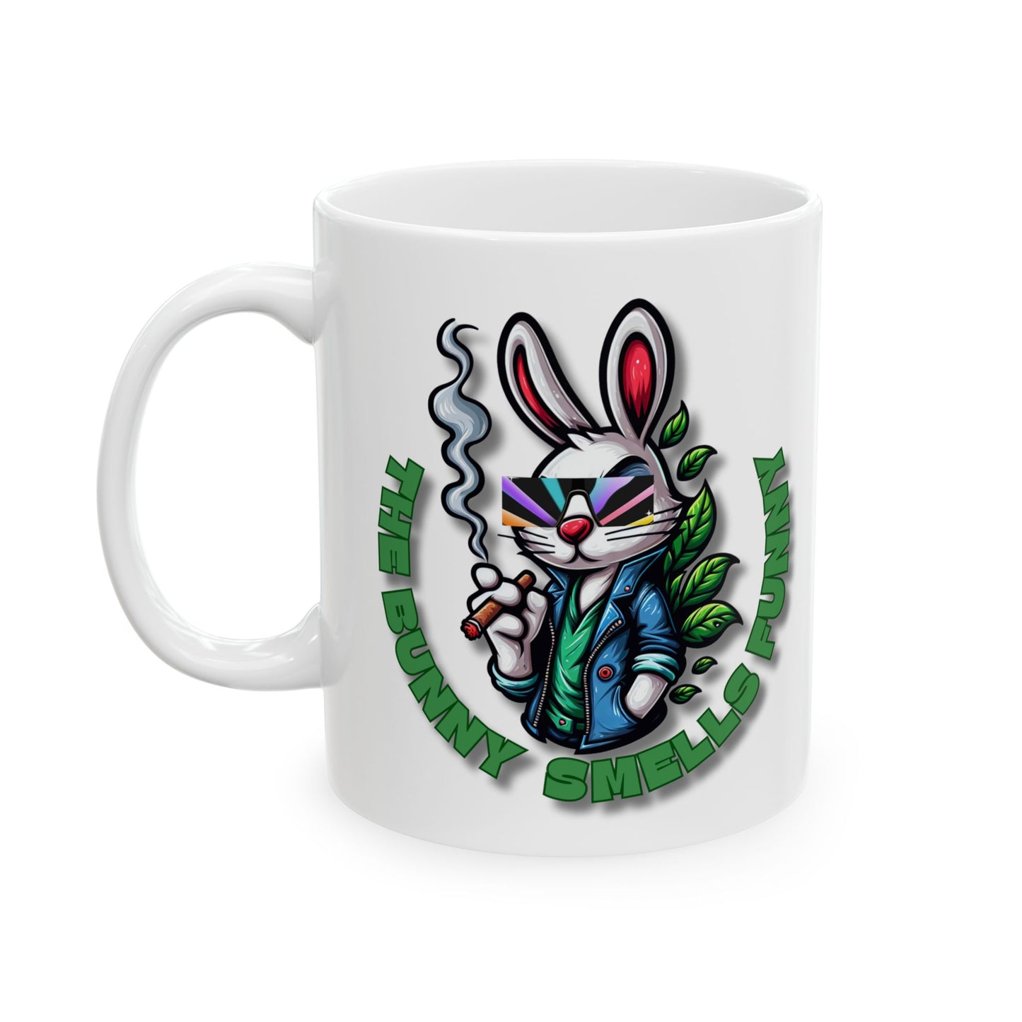 Funny Cartoon Bunny Ceramic Mug - Perfect for Coffee Lovers & Gag Gifts