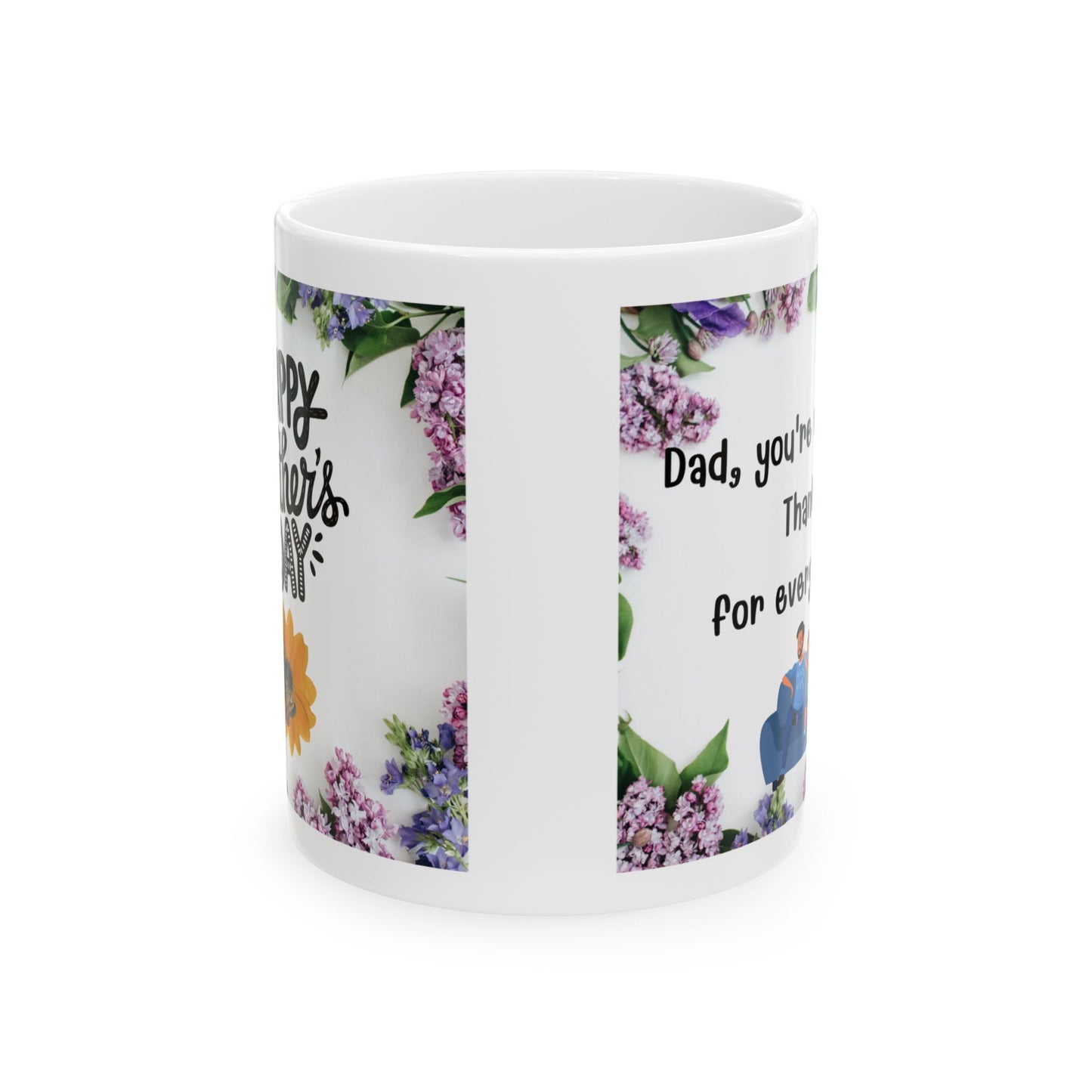Floral Happy Father's Day Mug