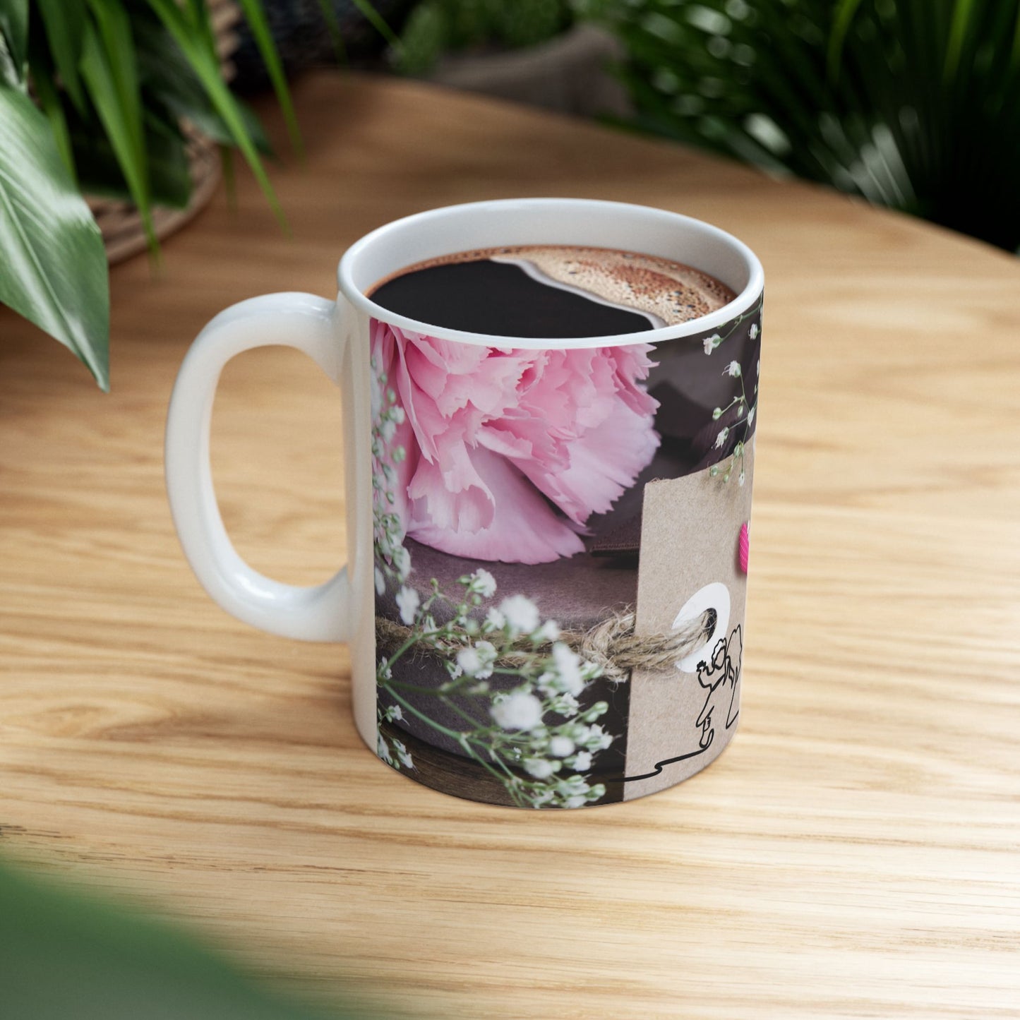 Happy Mother's Day Floral Ceramic Mug - Perfect Gift for Moms