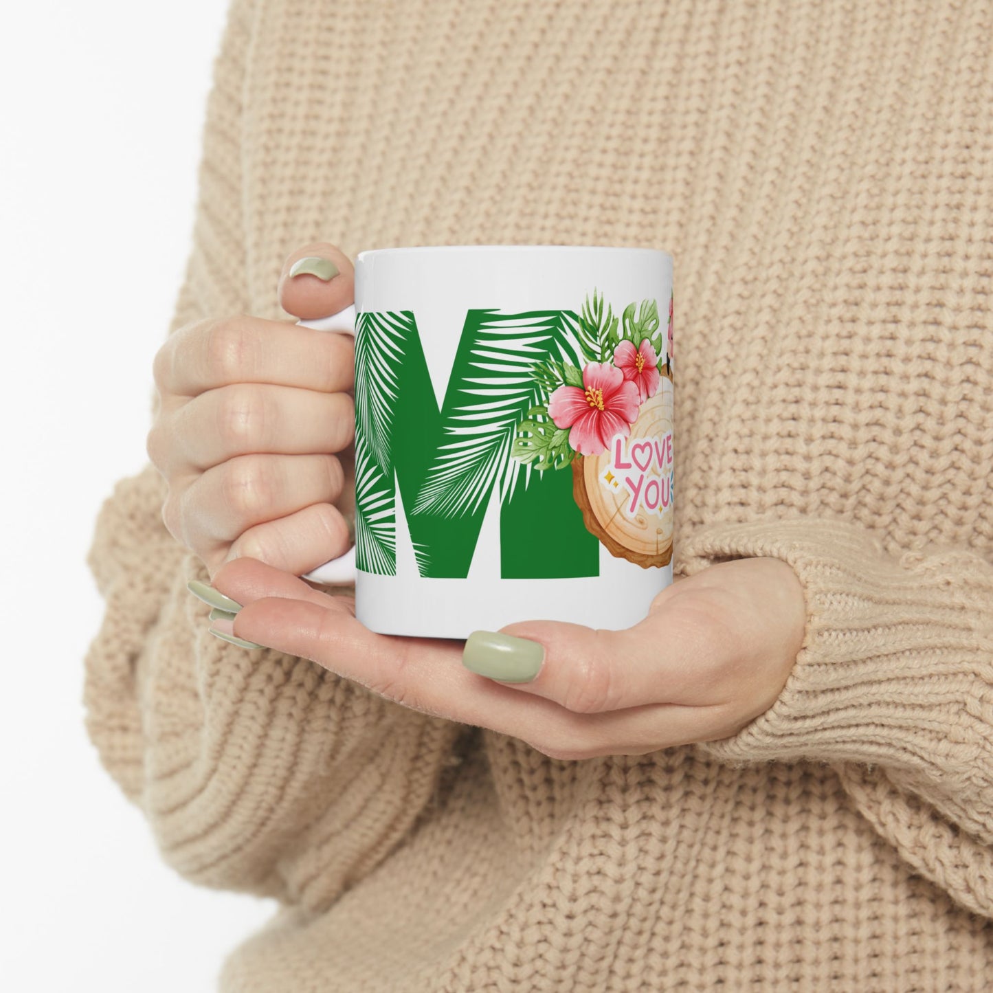 Tropical Love You Ceramic Mug - Perfect Gift for Summer Celebrations