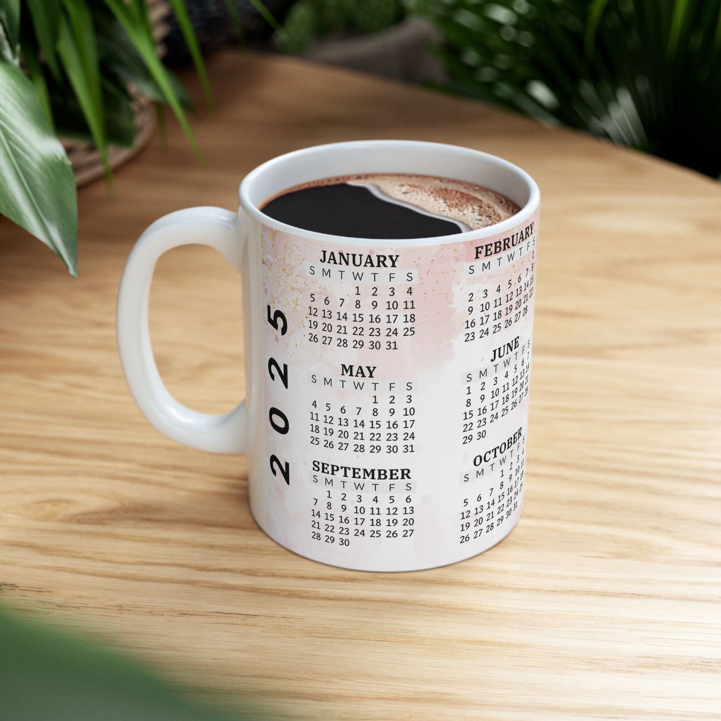 2025 Calendars Ceramic Mug - 11oz Perfect Gift for Planners & Organizers