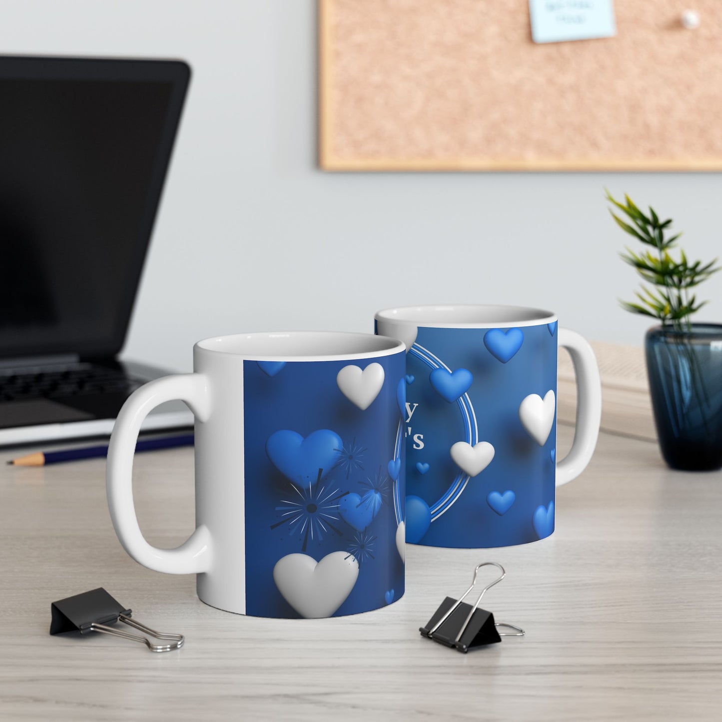 Happy Father's Day Ceramic Mug with Heart Design