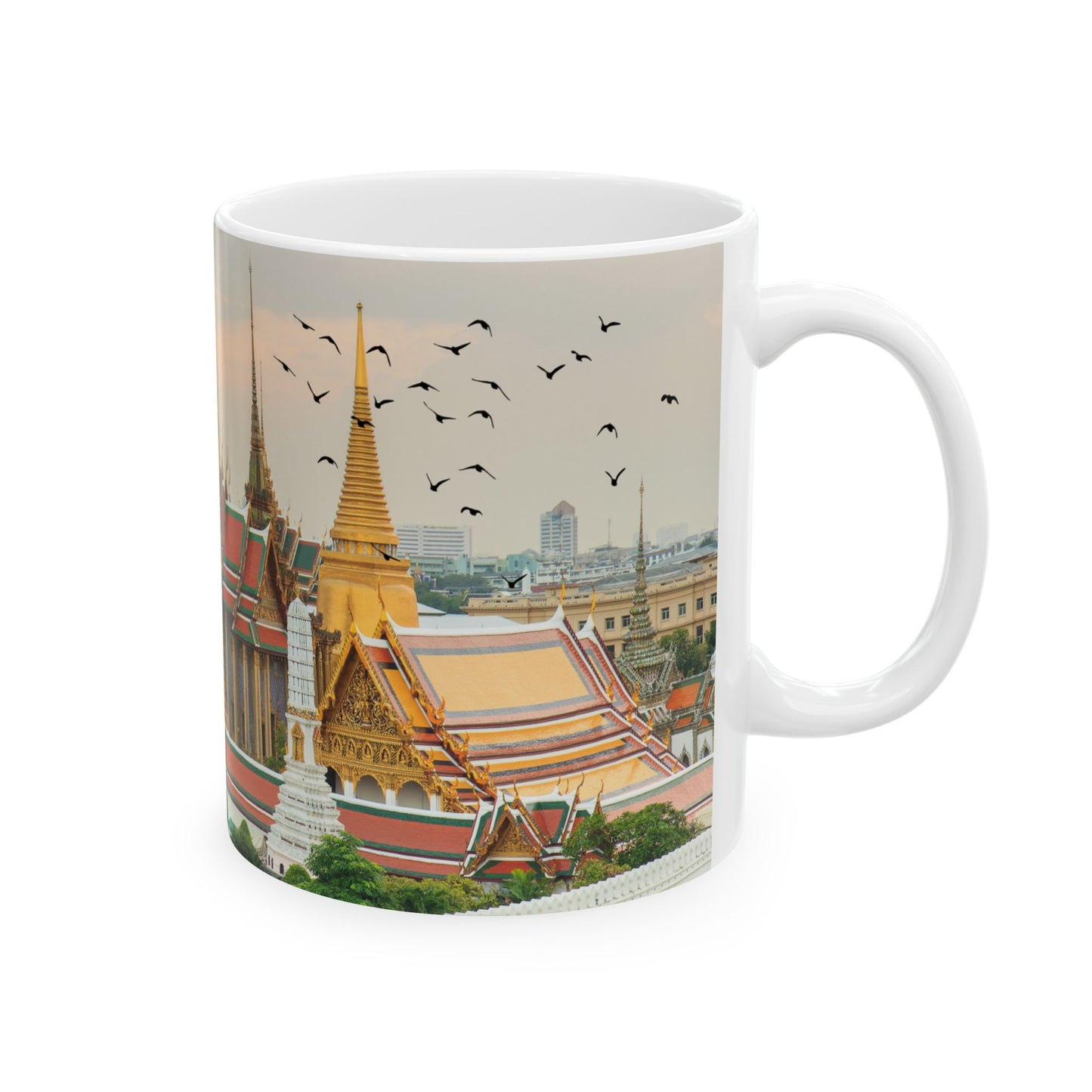 Thai Temple Scenic Ceramic Mug - 11oz