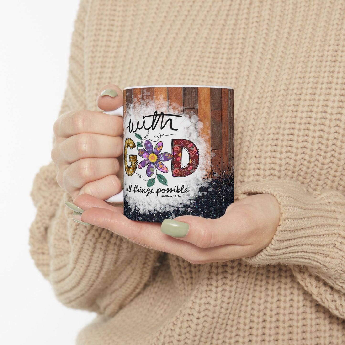 Inspirational Ceramic Mug - Faith & Motivation Gift - 11oz