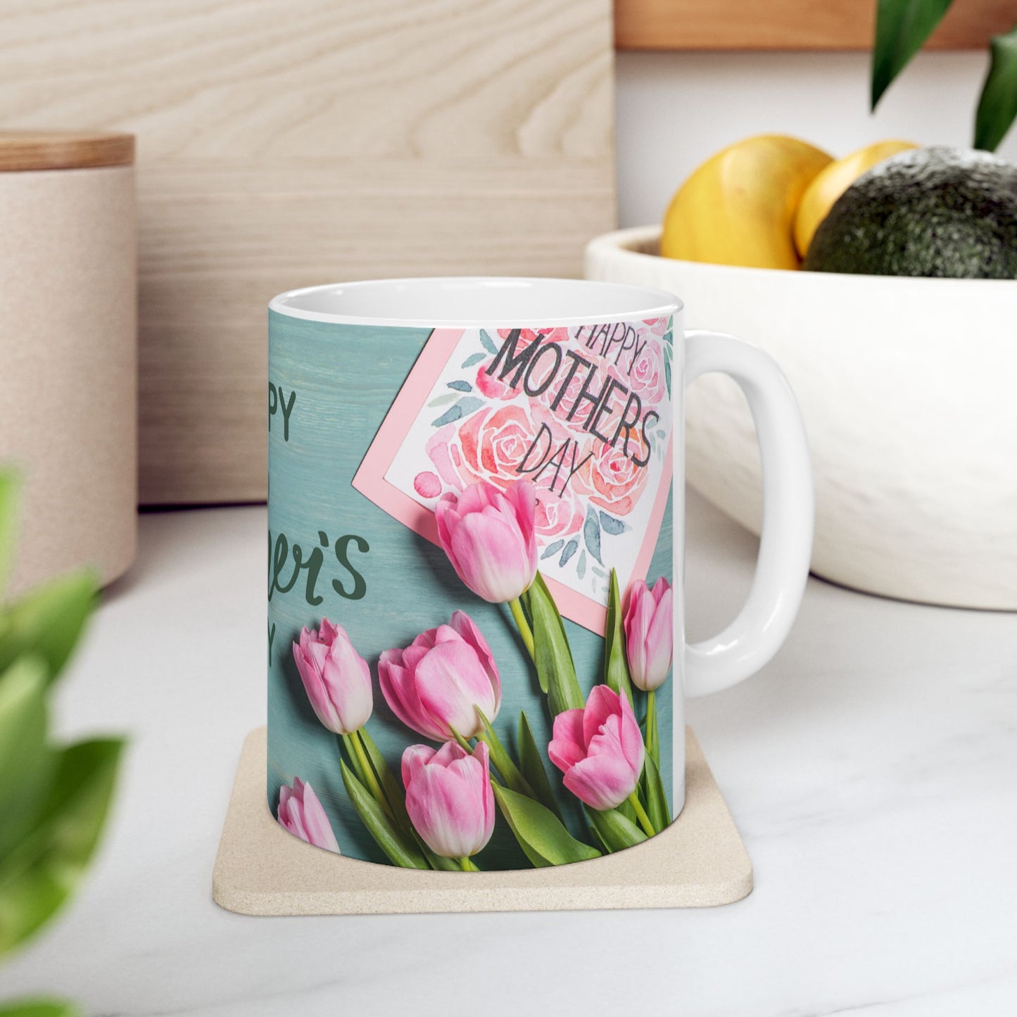 Happy Mother's Day Floral Ceramic Mug | Perfect Gift for Moms | 11oz