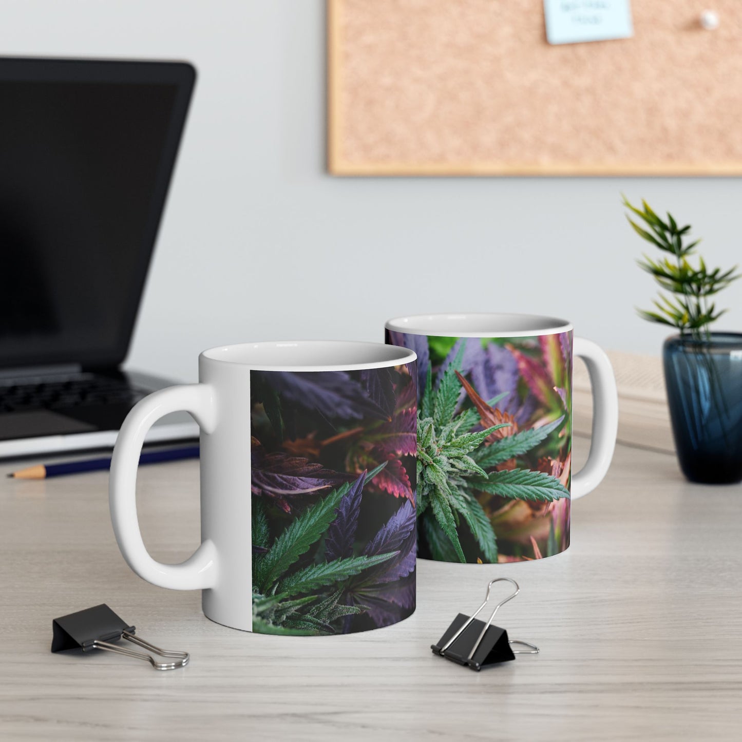 Cannabis Leaf Ceramic Mug - 11oz Perfect Gift for Cannabis Enthusiasts