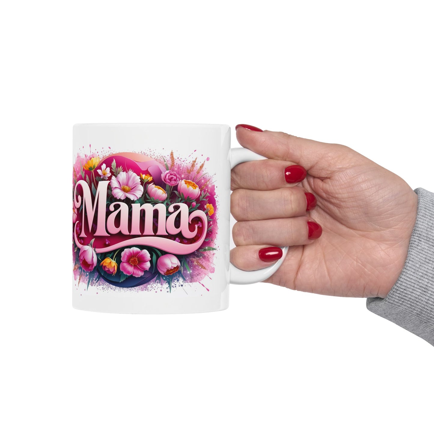 Floral Mama Ceramic Mug - Perfect Gift for Mother's Day, Birthdays & Family Celebrations