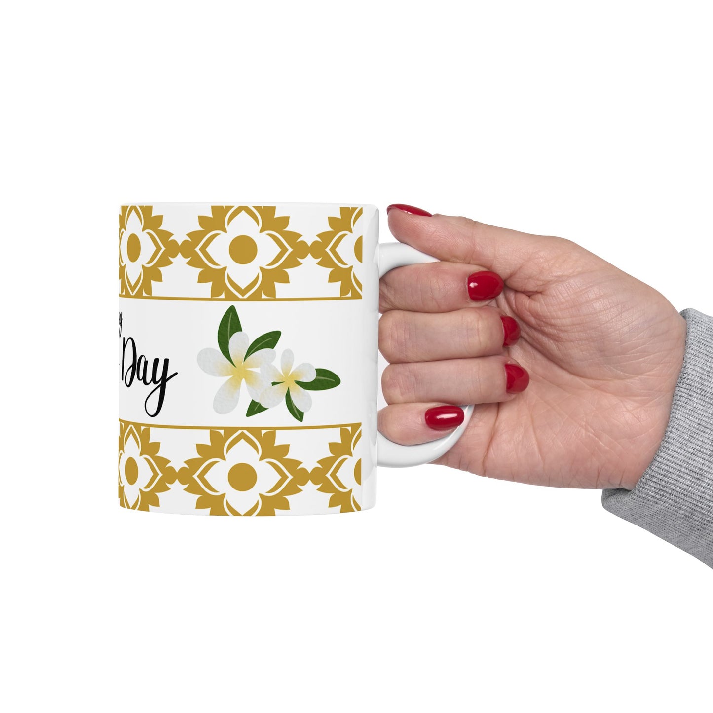 Happy Mother's Day Floral Ceramic Mug - Perfect Gift for Mom