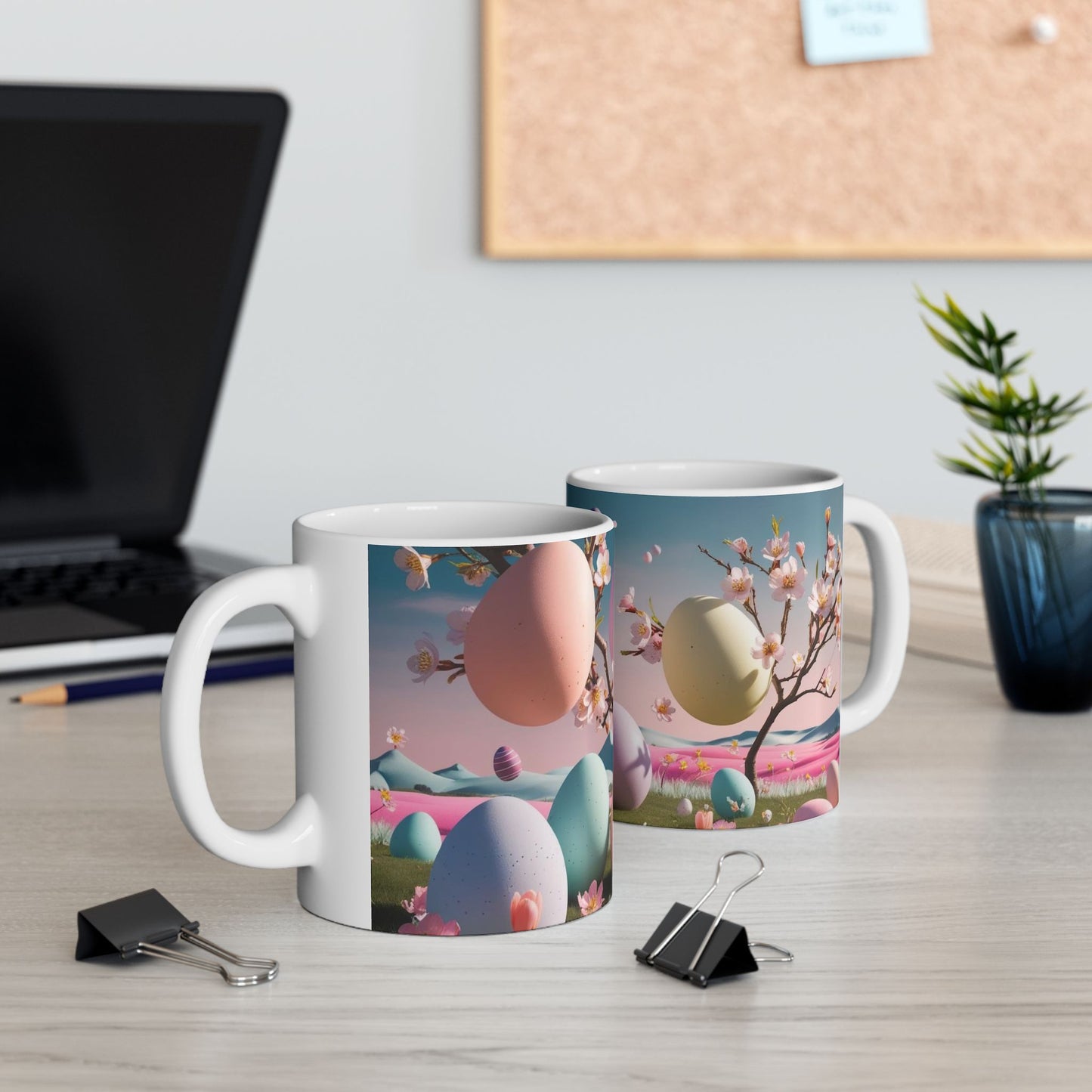 Colorful Easter Egg Spring Blossom Mug