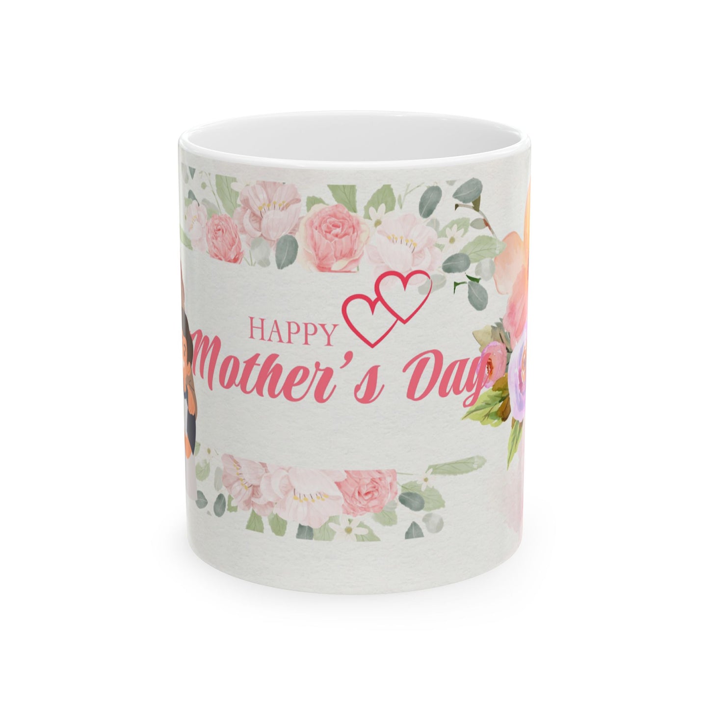 Happy Mother's Day Floral Ceramic Mug - Perfect Gift for Moms