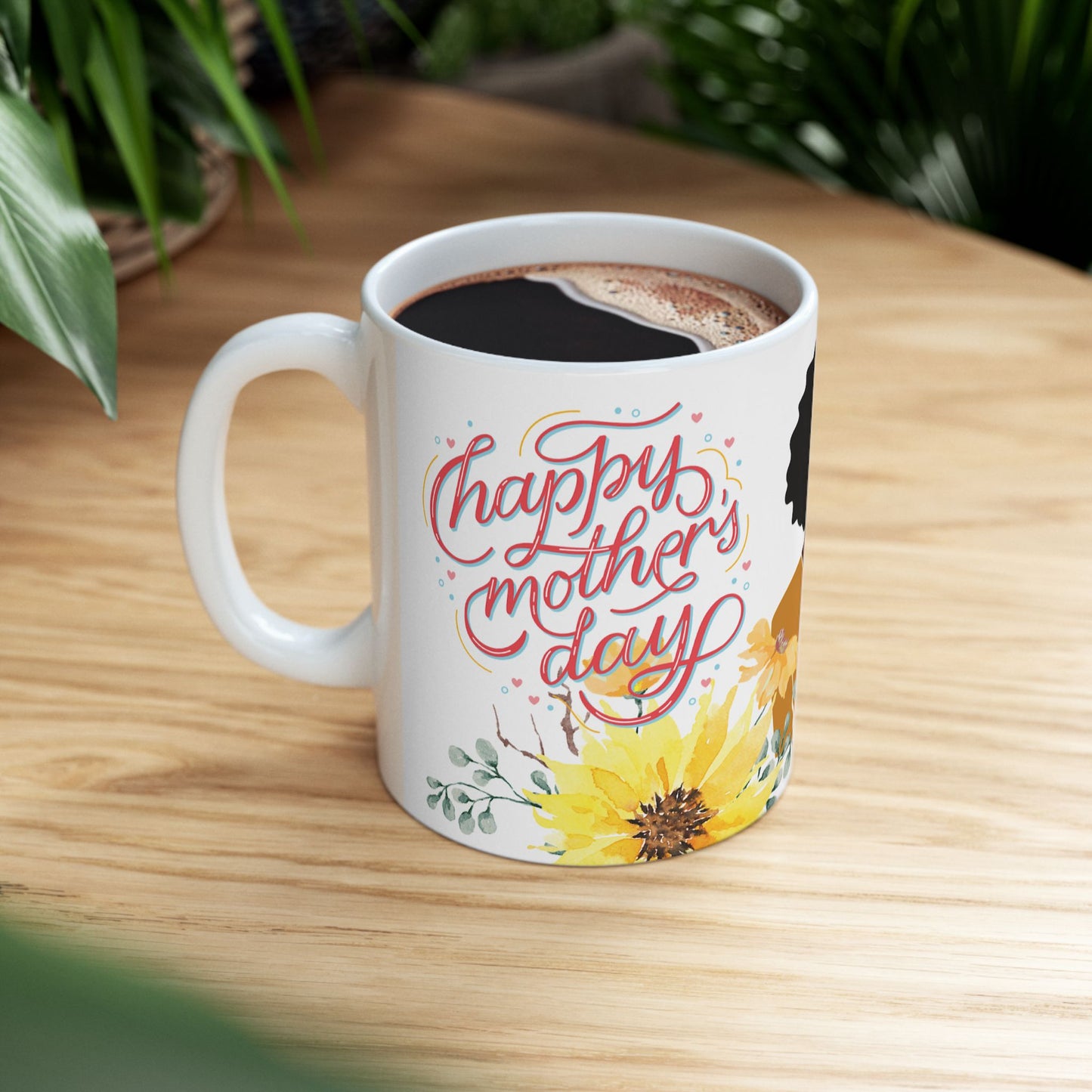 Mother's Day Floral Ceramic Mug - I Love You