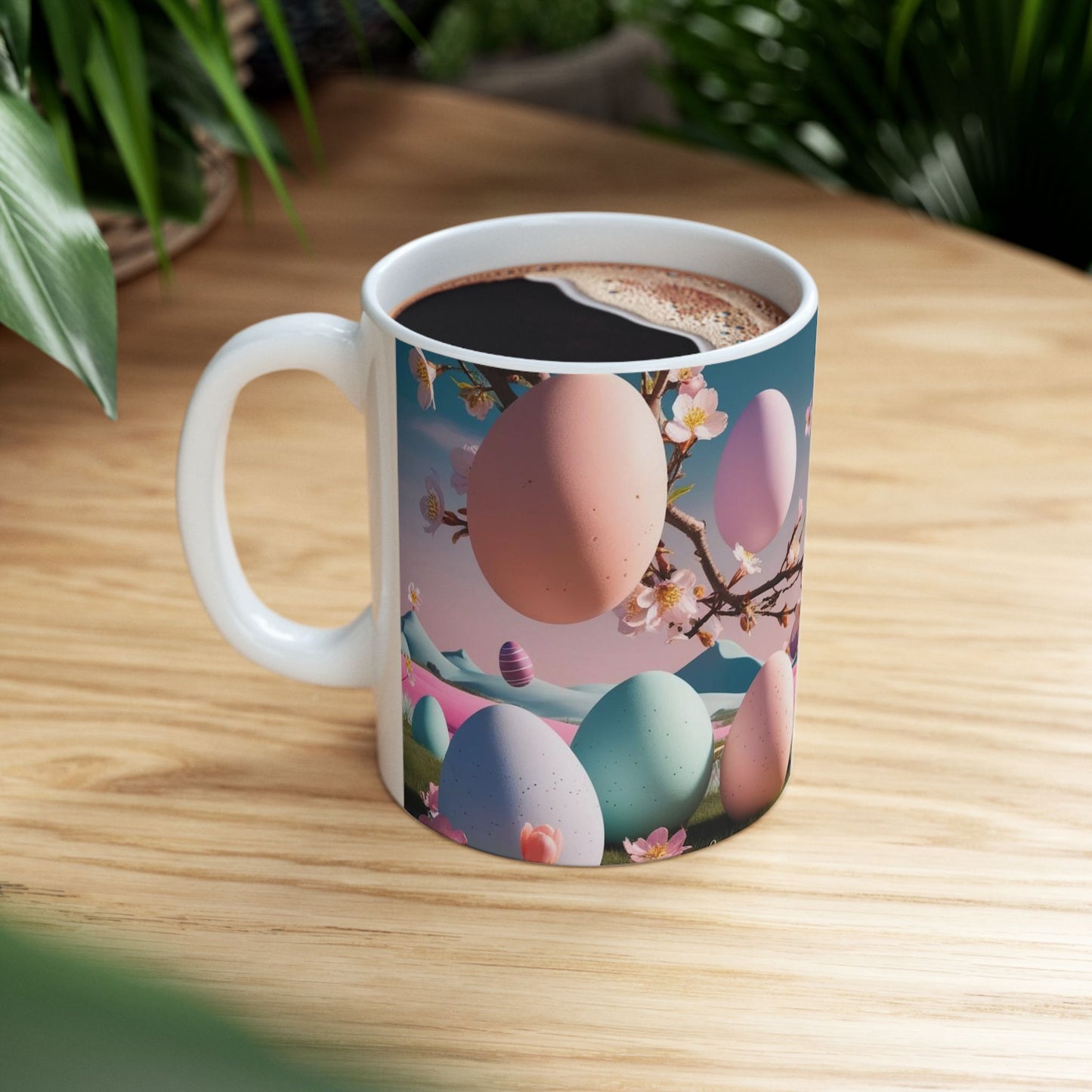 Colorful Easter Egg Spring Blossom Mug