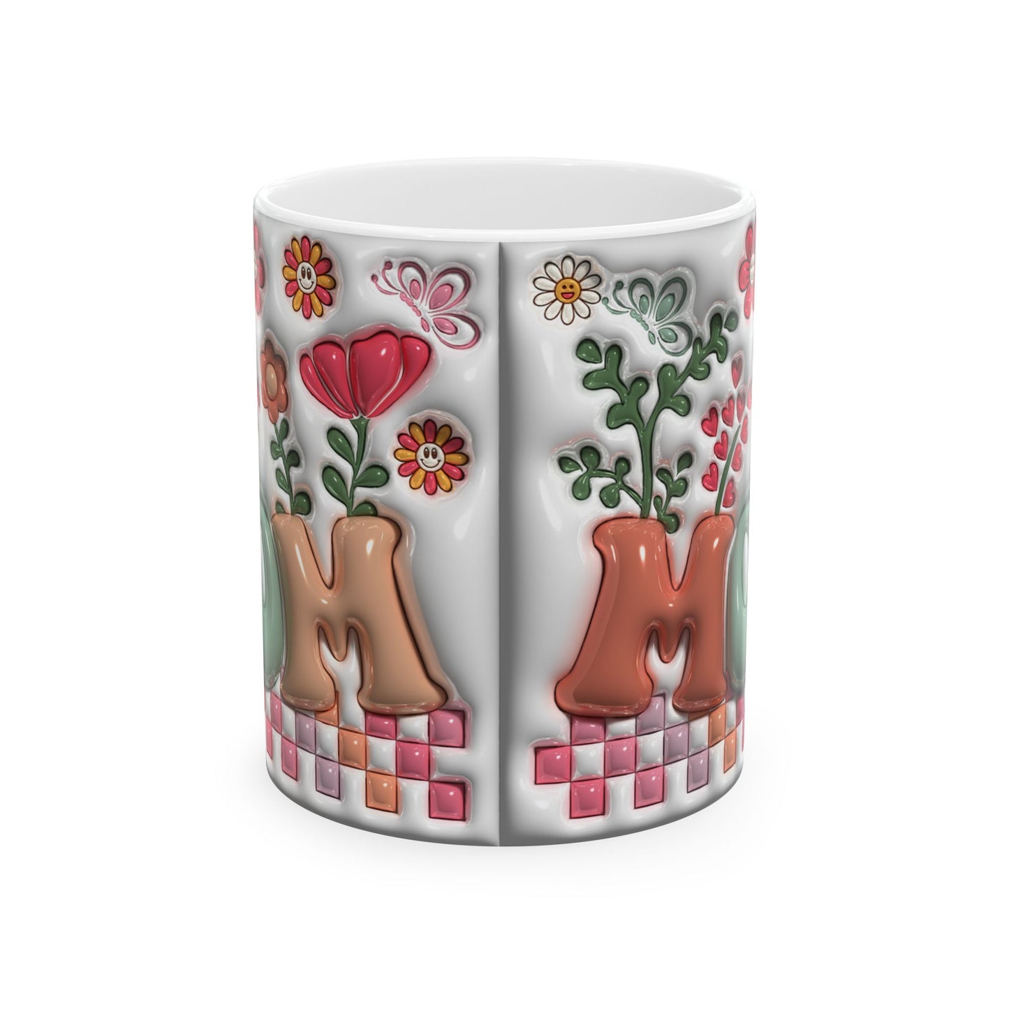 Personalized Floral Initial Ceramic Mug - Perfect Gift for Moms