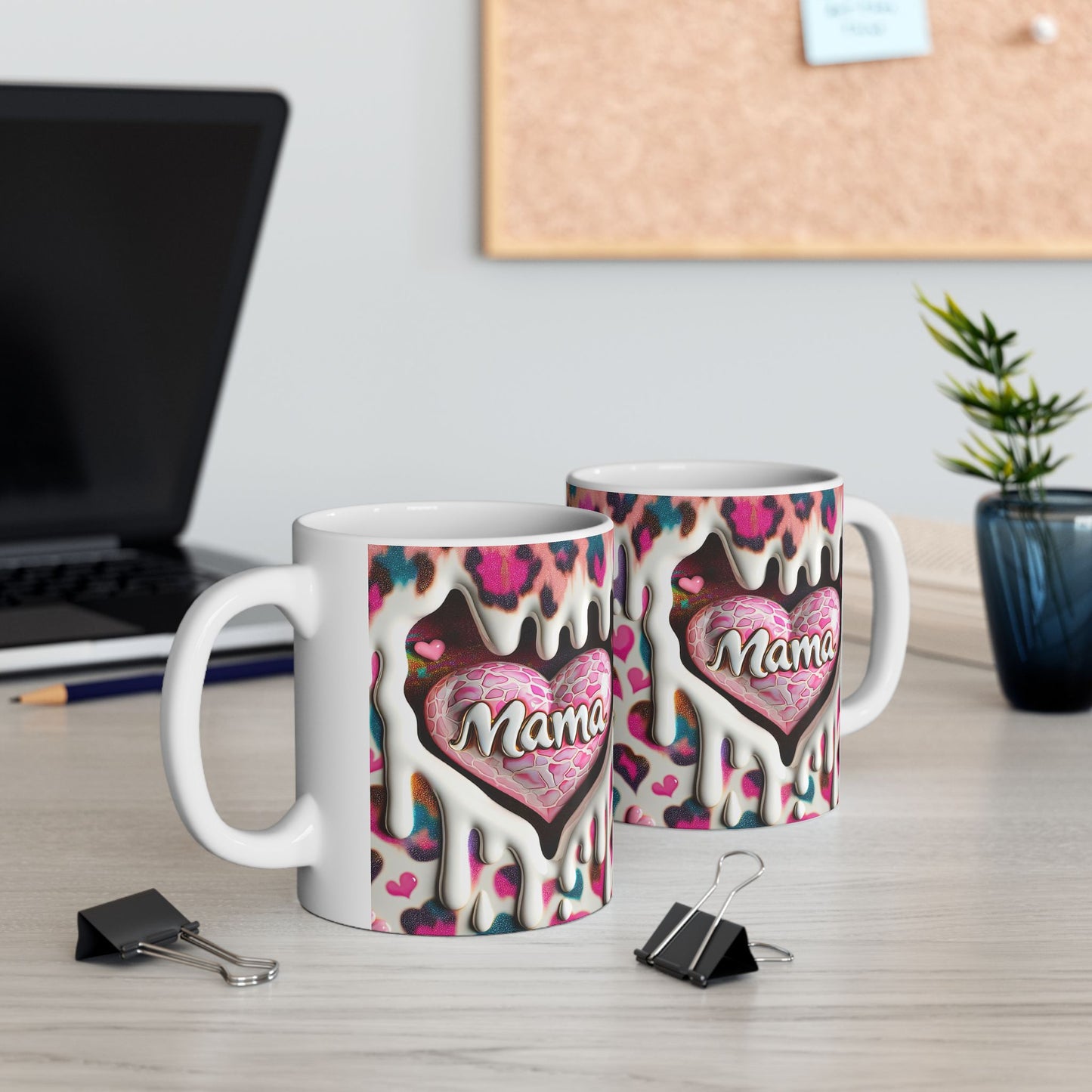 Colorful Heart Drip Ceramic Mug - Perfect Gift for Mother’s Day