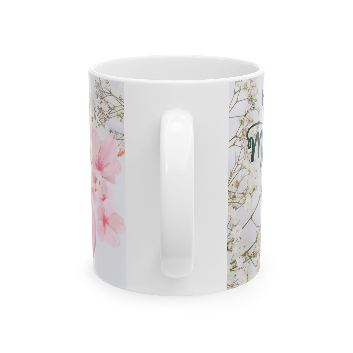Happy Mother's Day Ceramic Mug - Floral Design for Mom