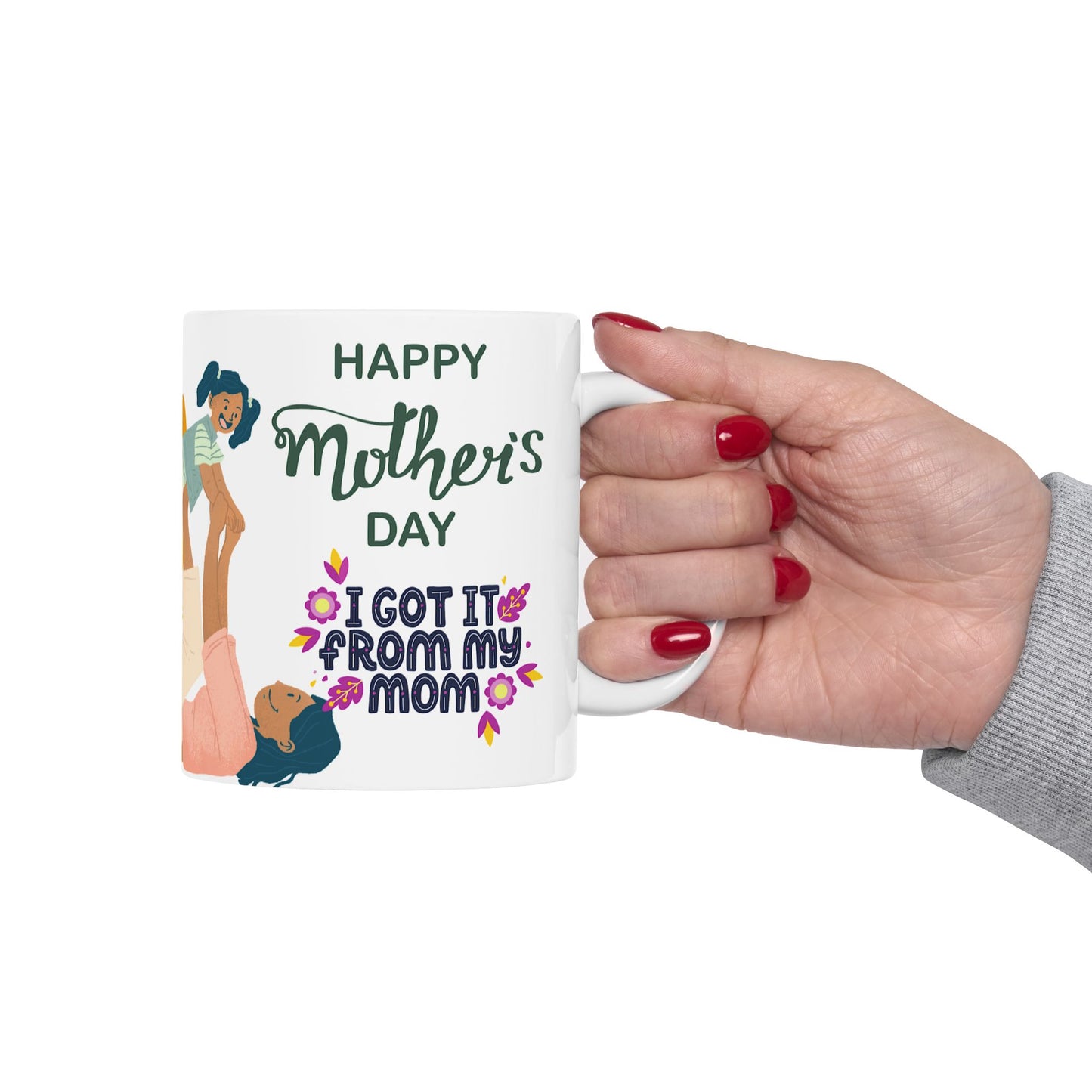 Happy Mother’s Day Ceramic Mug - Floral Design for Moms