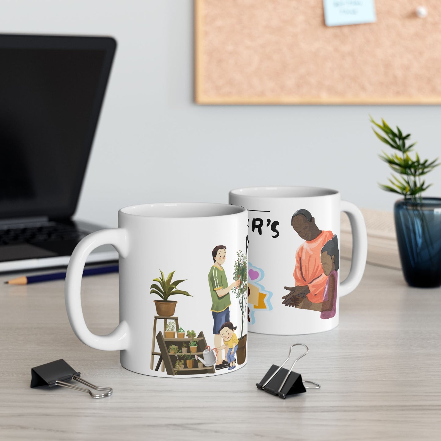 Happy Father's Day Best Dad Ever Ceramic Mug | Gift, Coffee Mug, Dad Mug, Plant Lover, Dad's Day