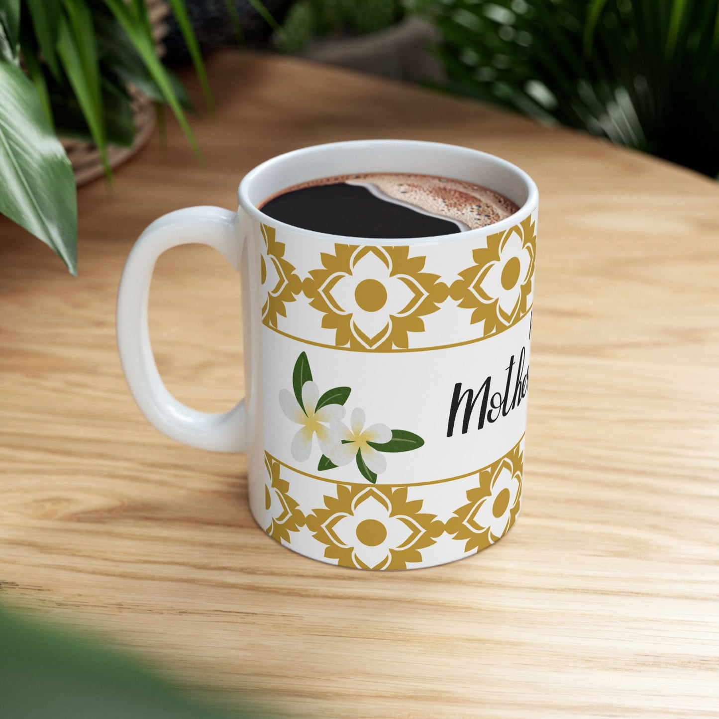 Happy Mother's Day Floral Ceramic Mug - Perfect Gift for Mom