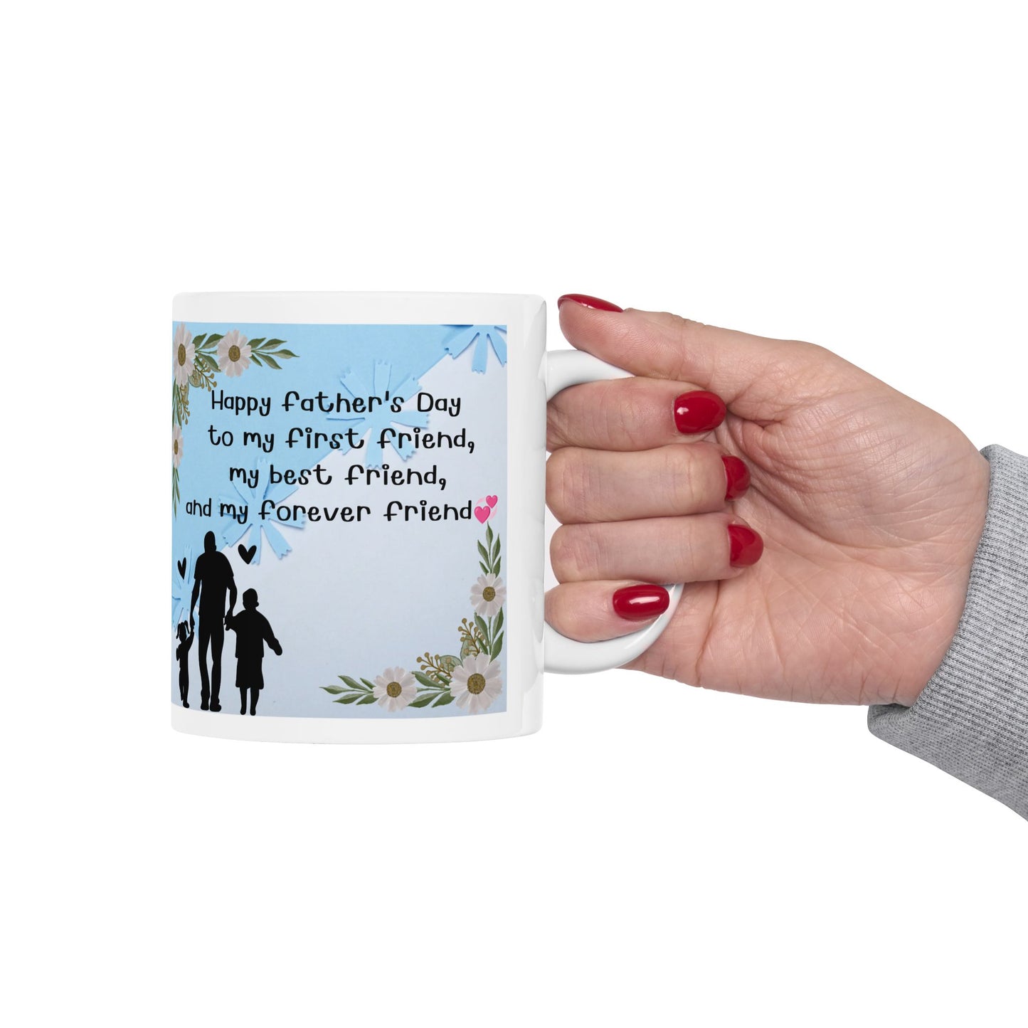 Happy Father's Day Ceramic Mug - Inspirational Gift for Dads