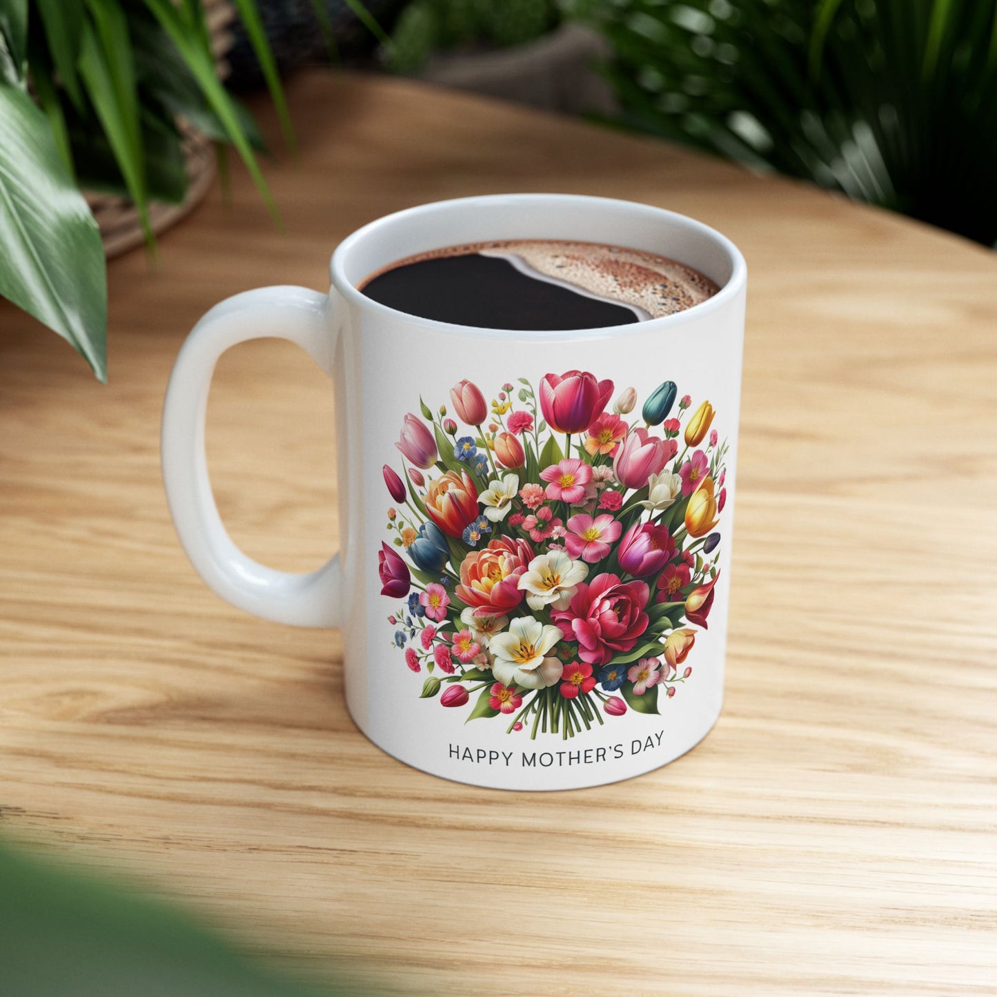 Floral Mother's Day Ceramic Mug - 11oz