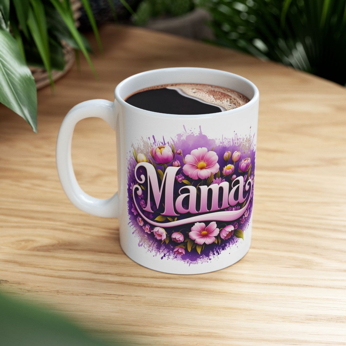 Floral Mama Ceramic Mug - Perfect Gift for Mother's Day, Birthdays, or Just Because