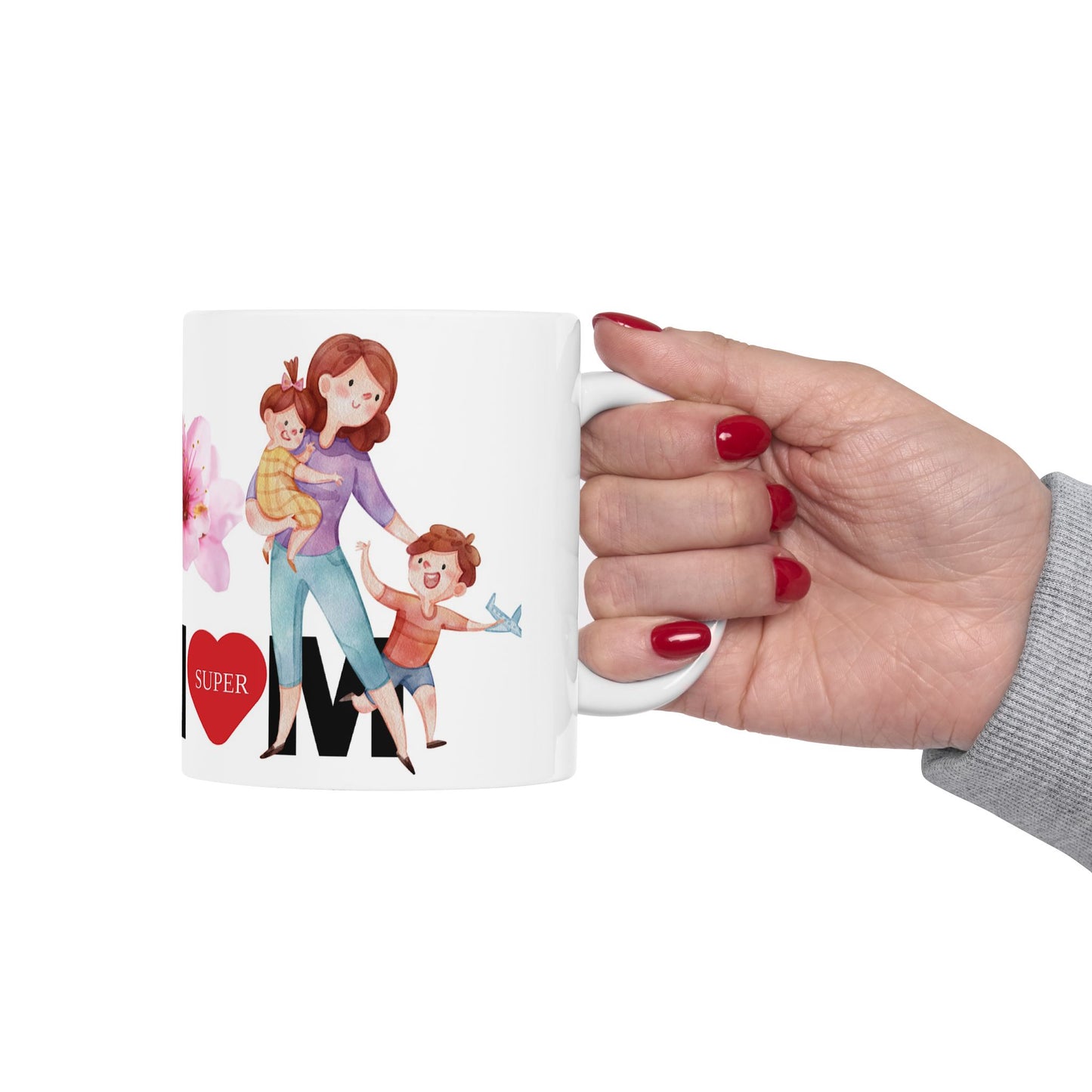 Happy Mother’s Day Ceramic Mug - Super Mom Design 11oz