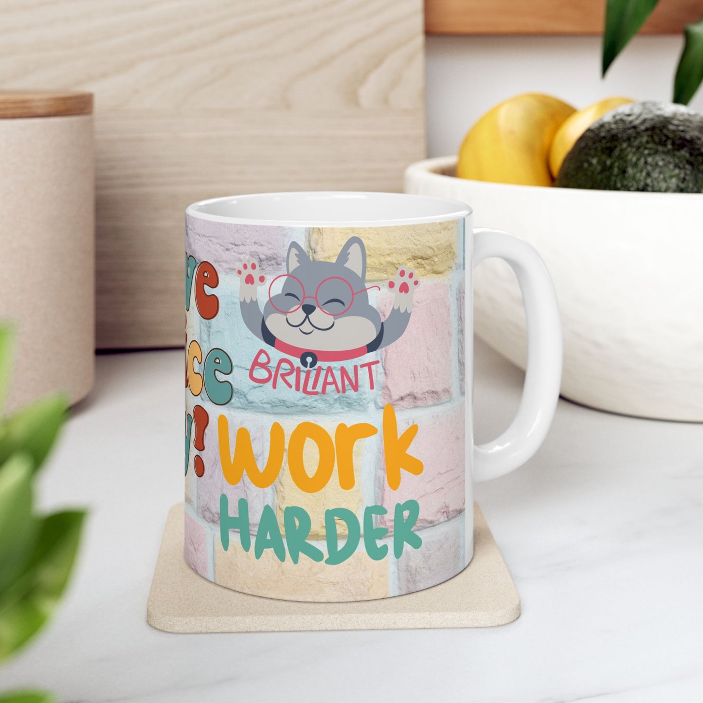 Cheerful Ceramic Mug - "Have a Nice Day!" Inspirational Coffee Cup