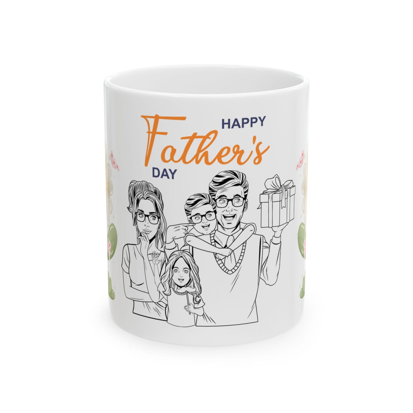Happy Father's Day Ceramic Mug - Perfect Gift for Dads