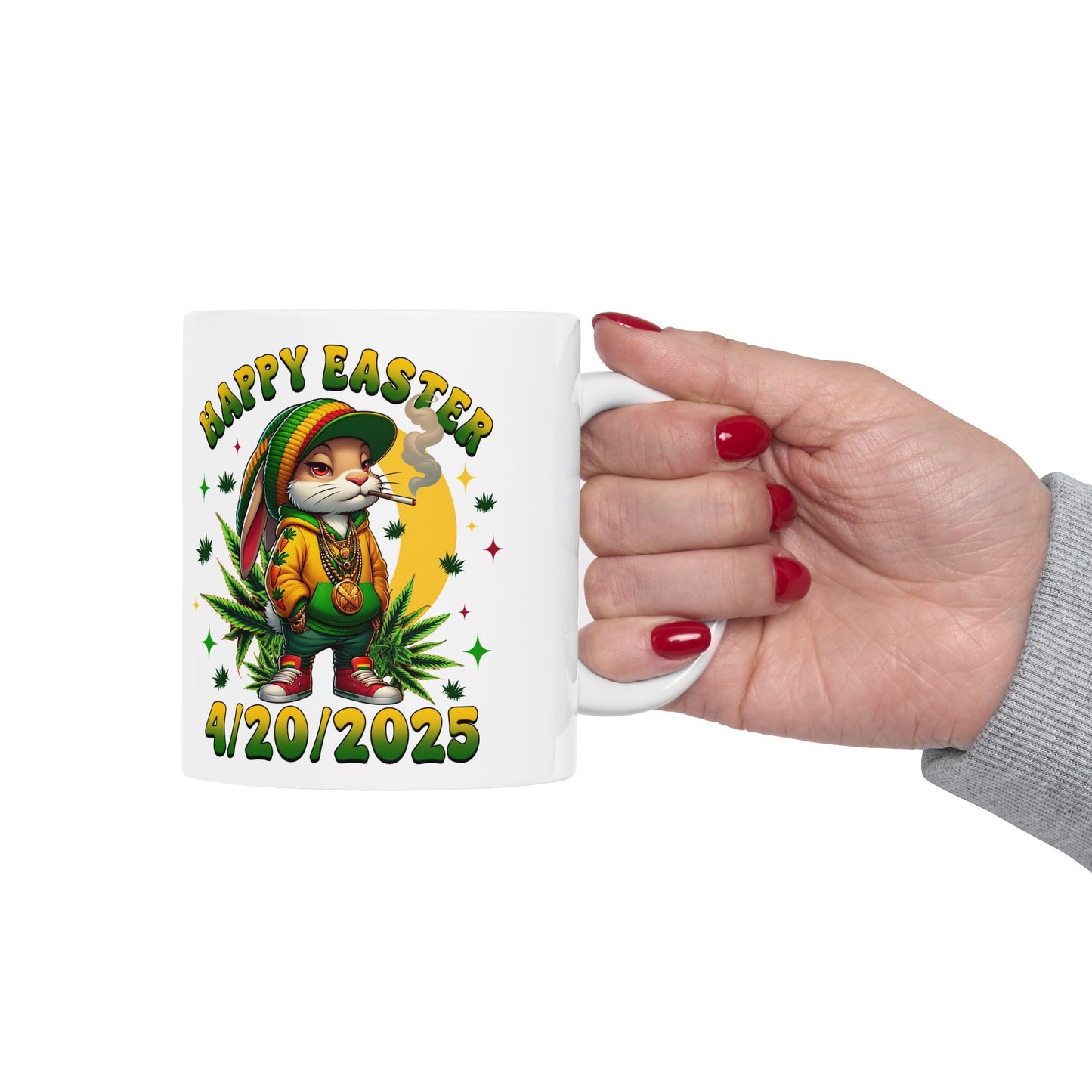 Happy 4/20 Ceramic Mug - Unique Stoner Coffee Cup for Cannabis Lovers