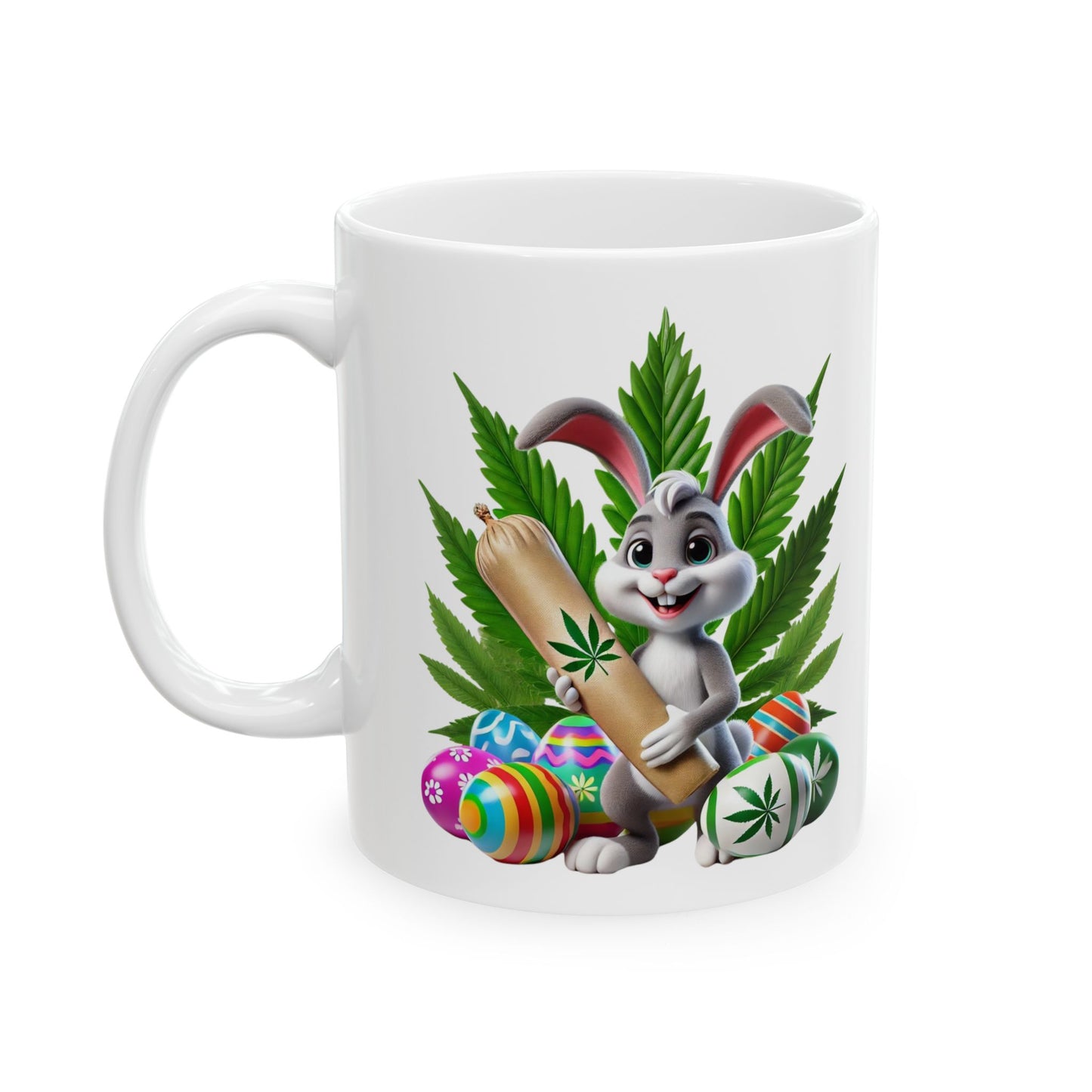 Colorful Cannabis-Themed Ceramic Mug - Perfect for Celebrations