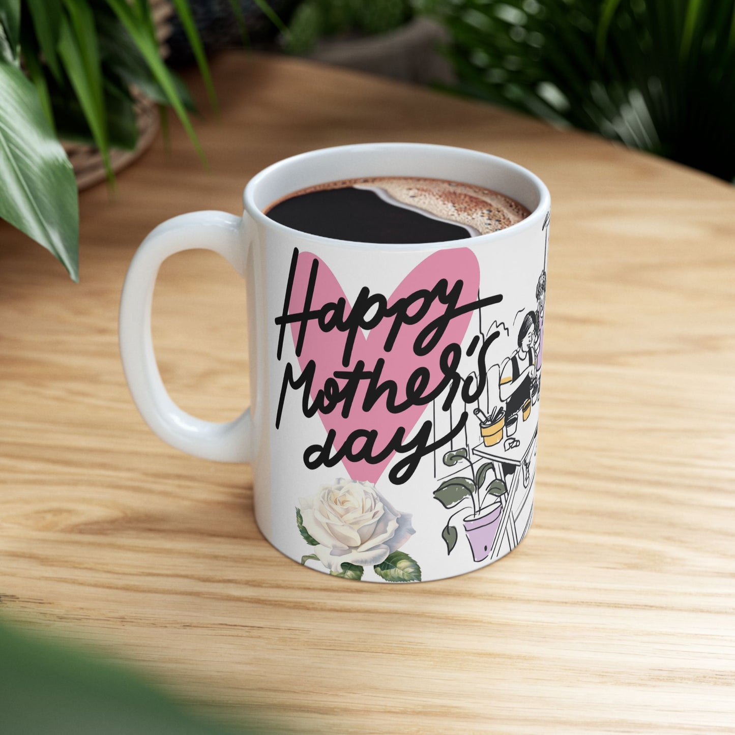 Floral Friendship Ceramic Mug - Perfect Gift for Tea & Coffee Lovers