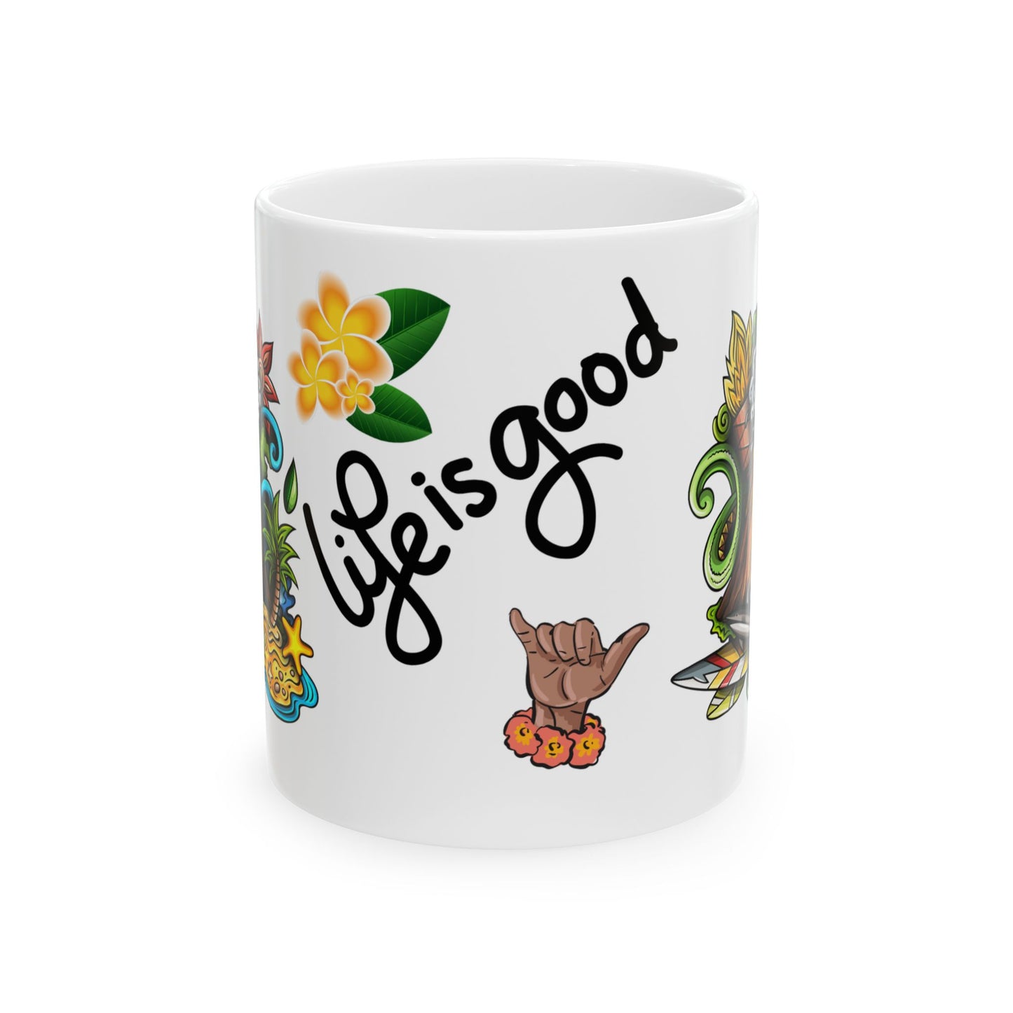 Colorful Life is Good Ceramic Mug - Perfect for Coffee Lovers