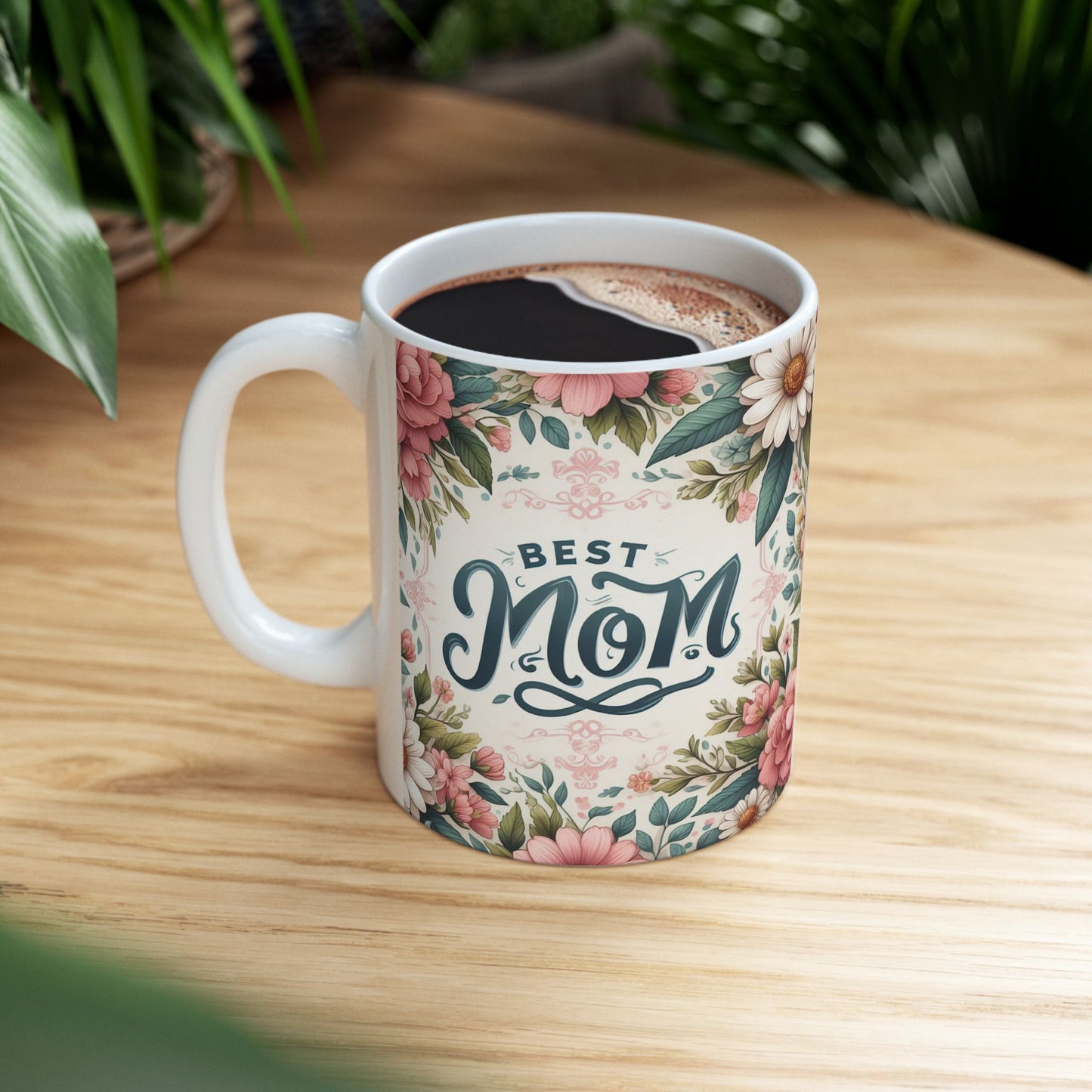 Floral Mom Ceramic Mug - Perfect Gift for Mother's Day & Birthdays