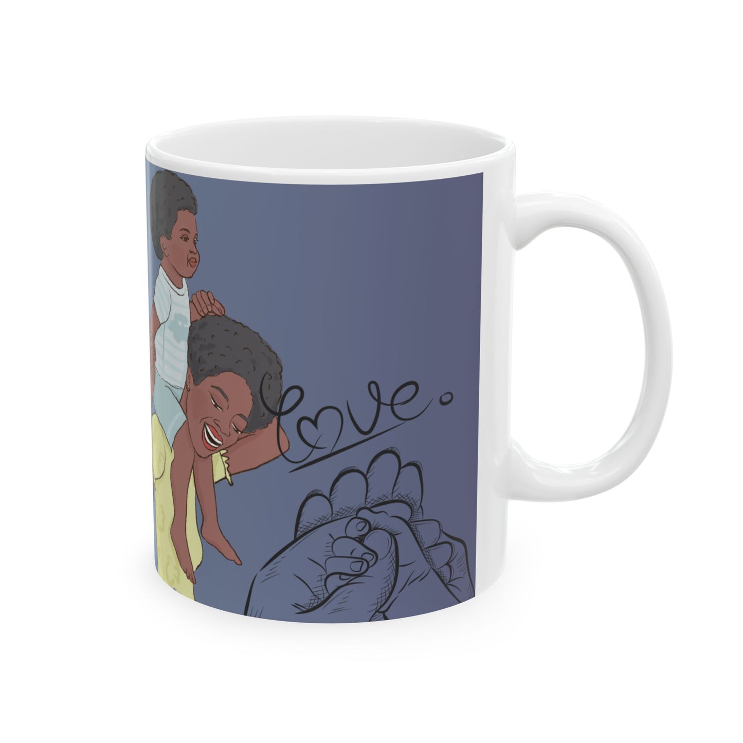Floral Mother's Day Ceramic Mug | 11oz Heartwarming Mom & Child Design