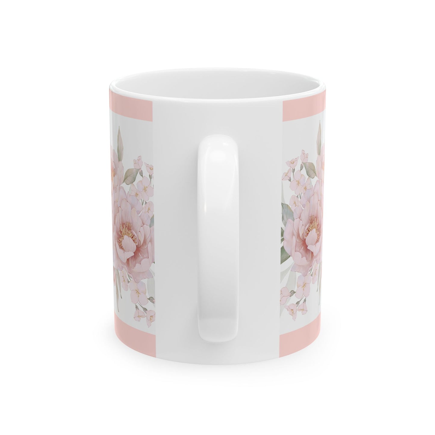 Floral Happy Mother's Day Mug - Elegant Ceramic Coffee Cup