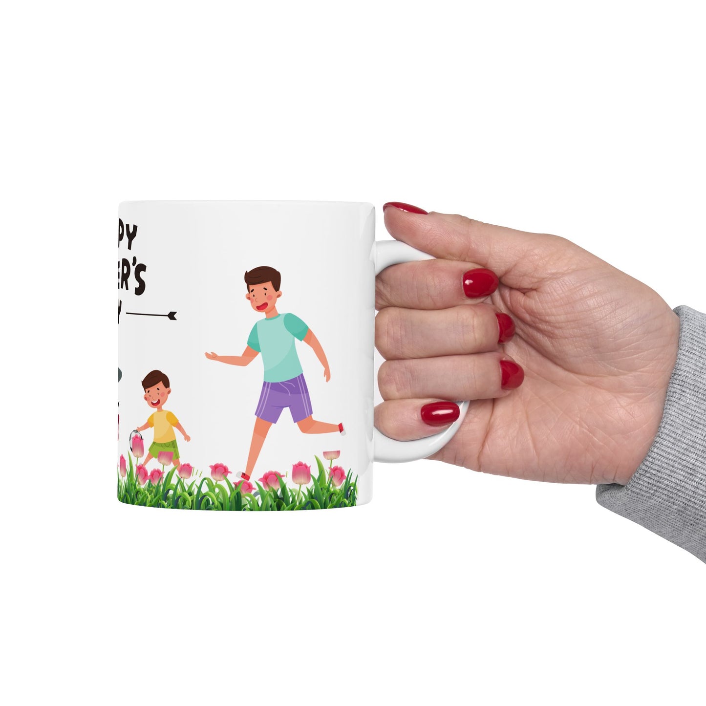 Happy Father's Day Ceramic Mug - Fun Dad Gift for Coffee & Tea Lovers