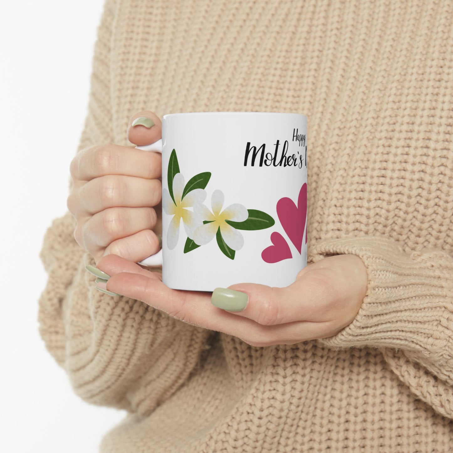 Happy Mother's Day Floral Ceramic Mug - Perfect Gift for Mom 11oz