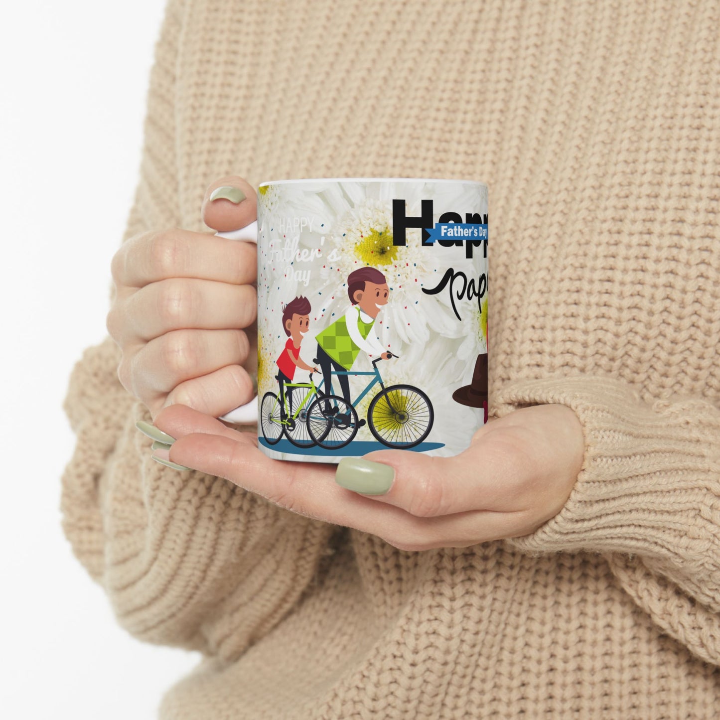 Happy Papa Father's Day Ceramic Mug - Perfect Gift for Dad