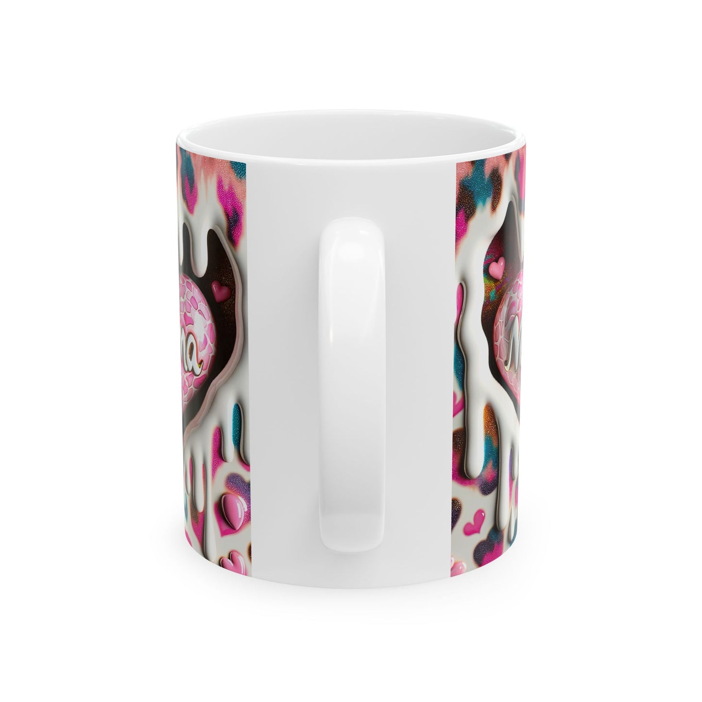 Colorful Heart Drip Ceramic Mug - Perfect Gift for Mother’s Day