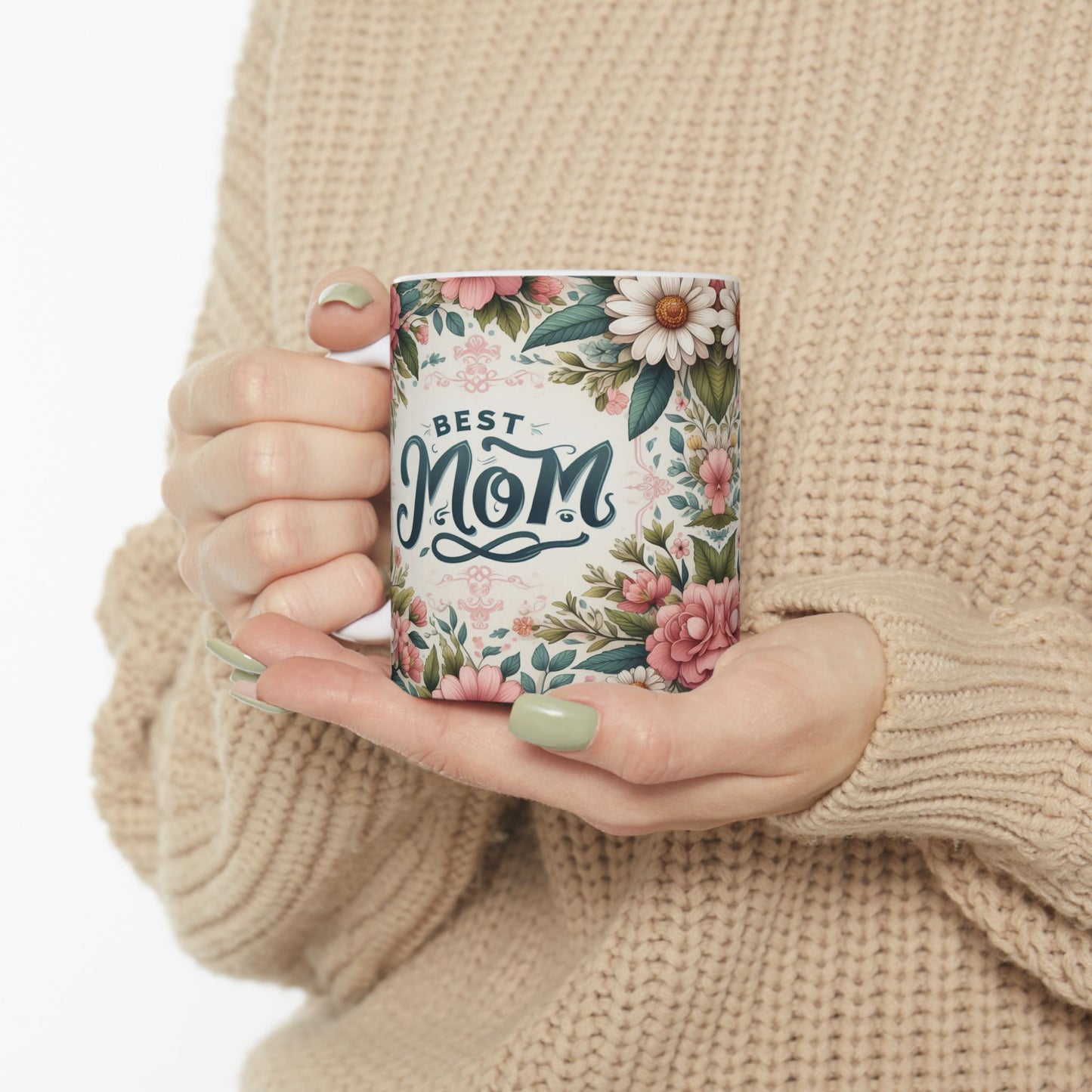 Floral Mom Ceramic Mug - Perfect Gift for Mother's Day & Birthdays