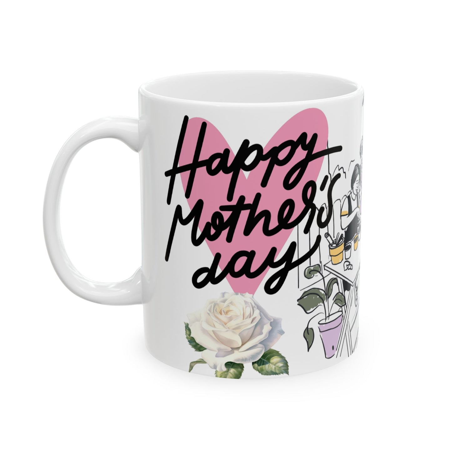 Floral Friendship Ceramic Mug - Perfect Gift for Tea & Coffee Lovers