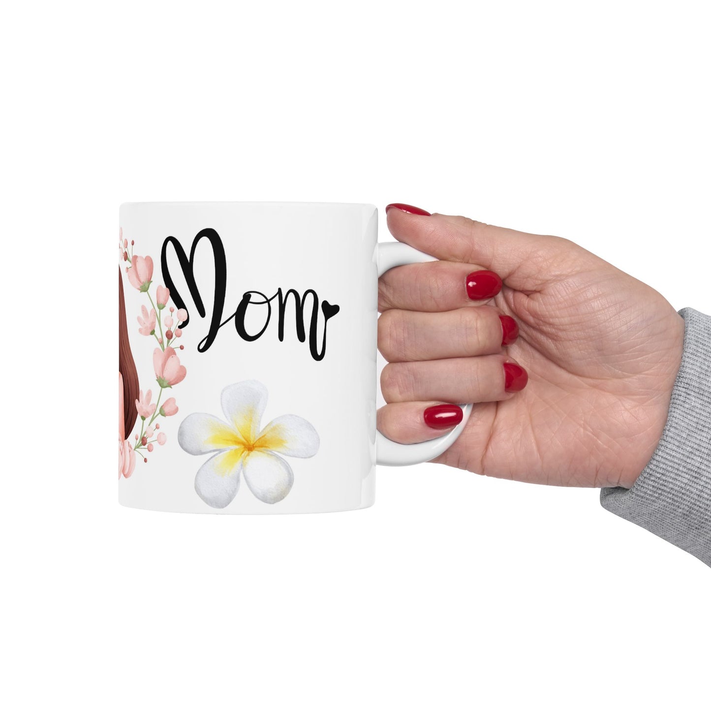 Mother's Day Floral Ceramic Mug | 11oz Sweet Mom Design