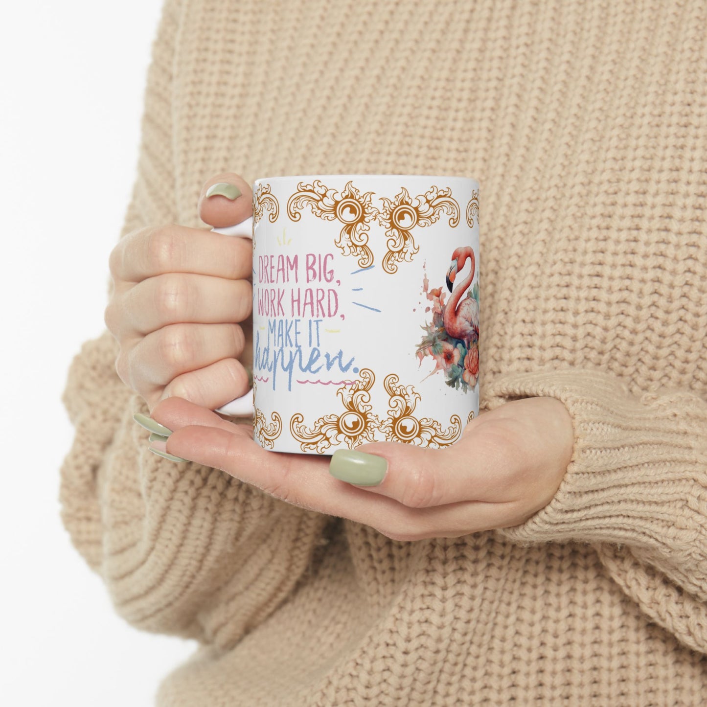Whimsical Flamingo Ceramic Mug - 11oz Perfect Gift for Coffee Lovers