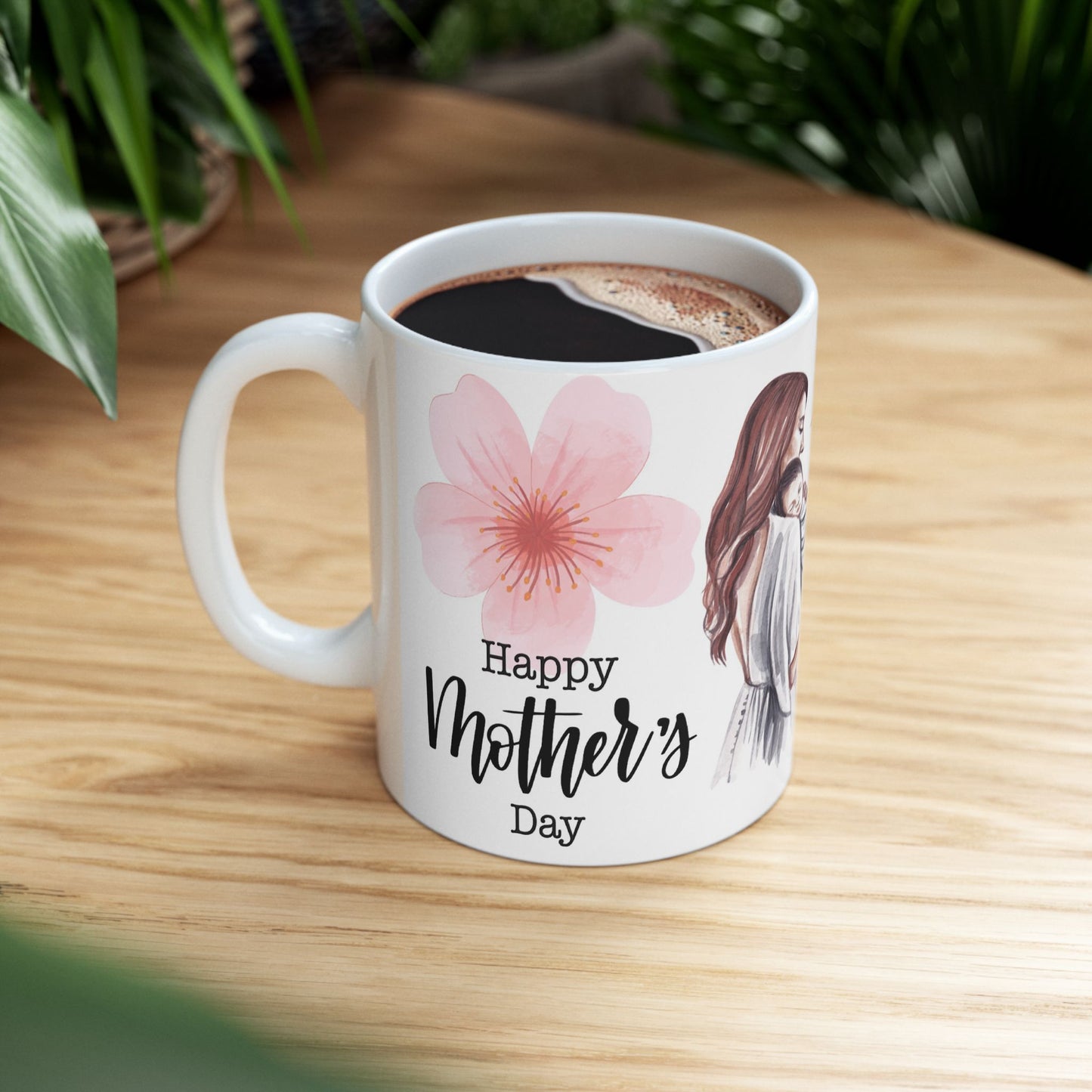 Floral Motherhood Ceramic Mug - Perfect Gift for Moms