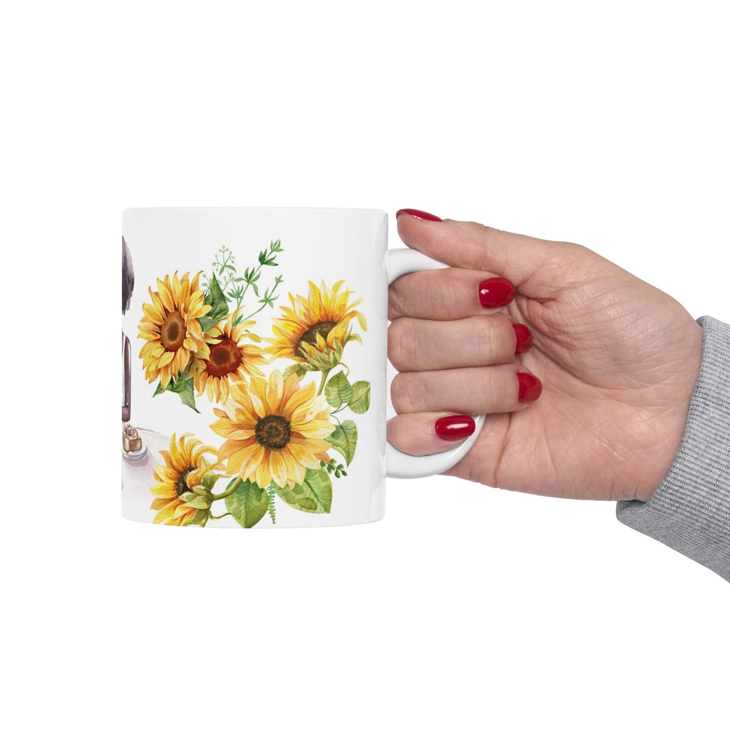 Heartwarming Mother's Day Ceramic Mug - Sunflower Design